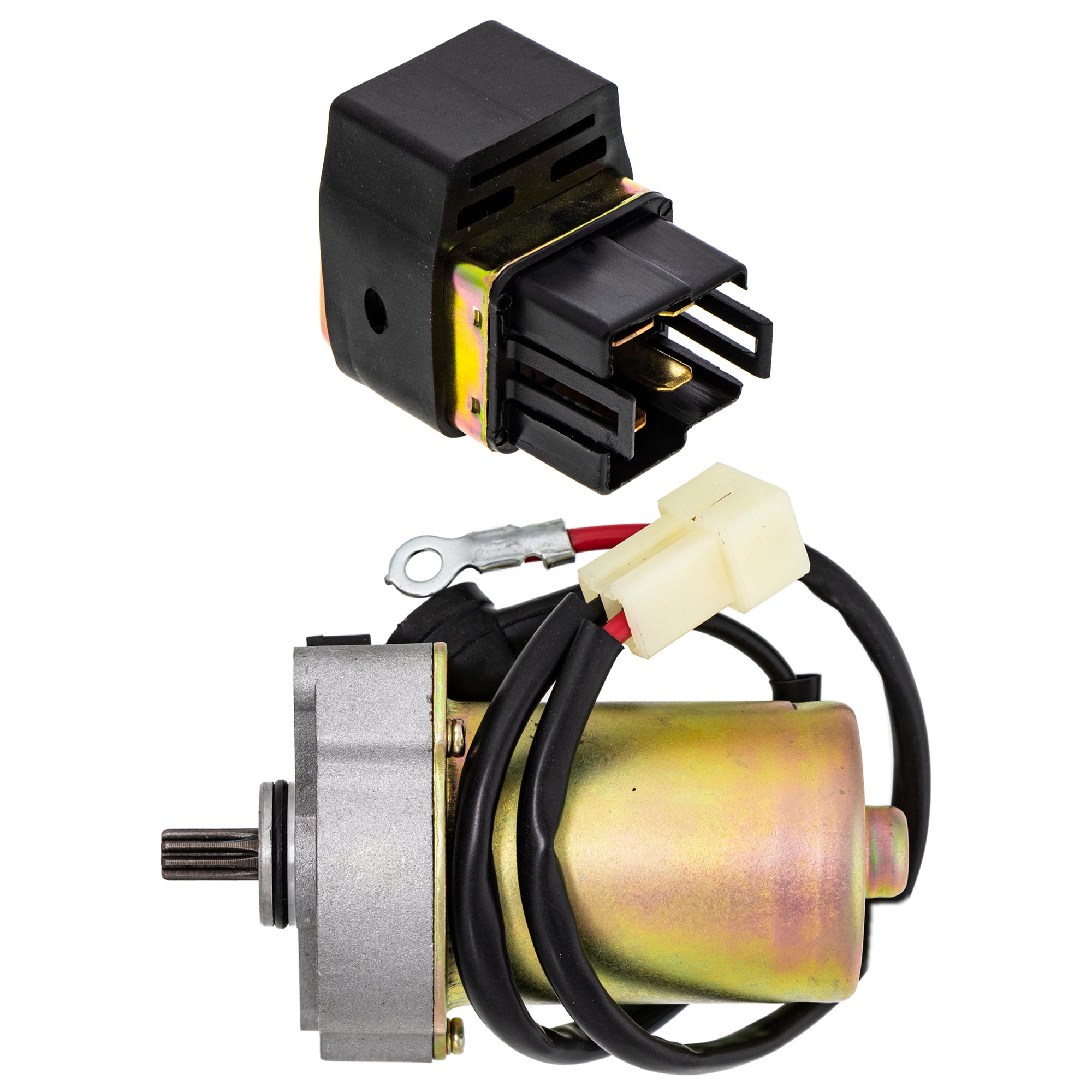 Starter Motor & Solenoid Kit for zOTHER Polaris Sportsman Outlaw 0454952 0453478 NICHE MK1007552