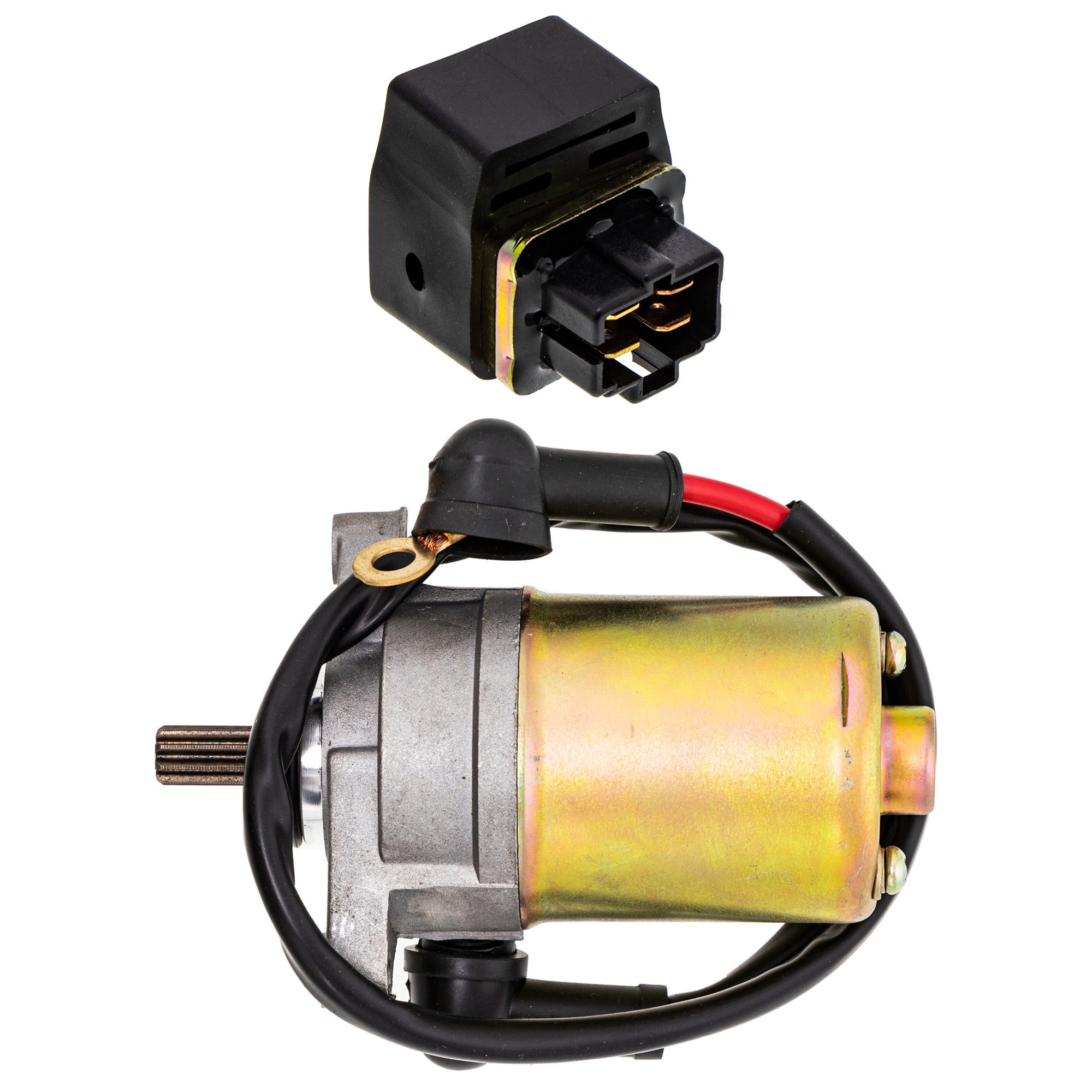 Starter Motor & Solenoid Kit for Polaris Sportsman Scrambler Predator 0454951 0454691 NICHE MK1007555