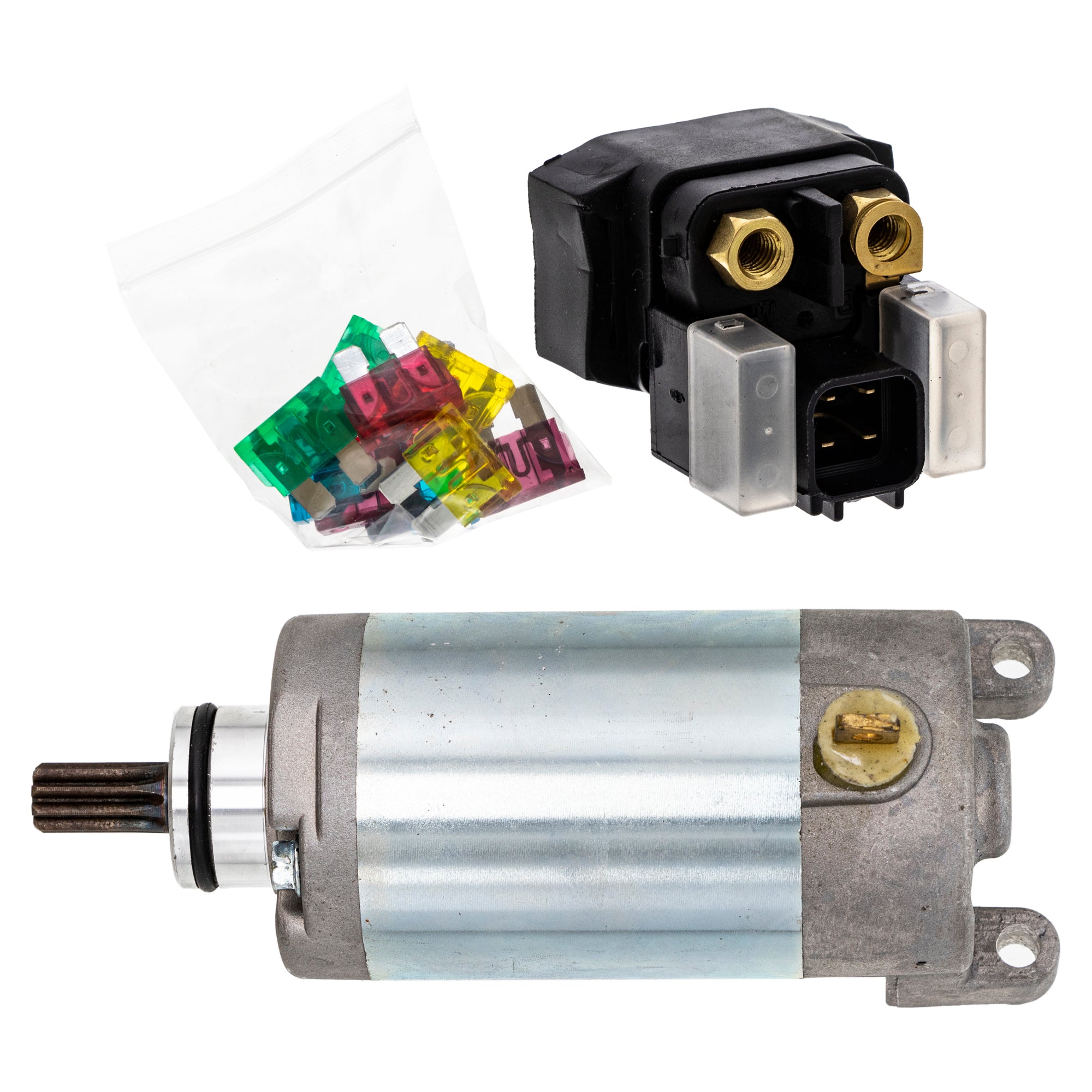 Starter Motor & Solenoid Kit for zOTHER Yamaha Raptor 3C5-81890-00-00 NICHE MK1007557