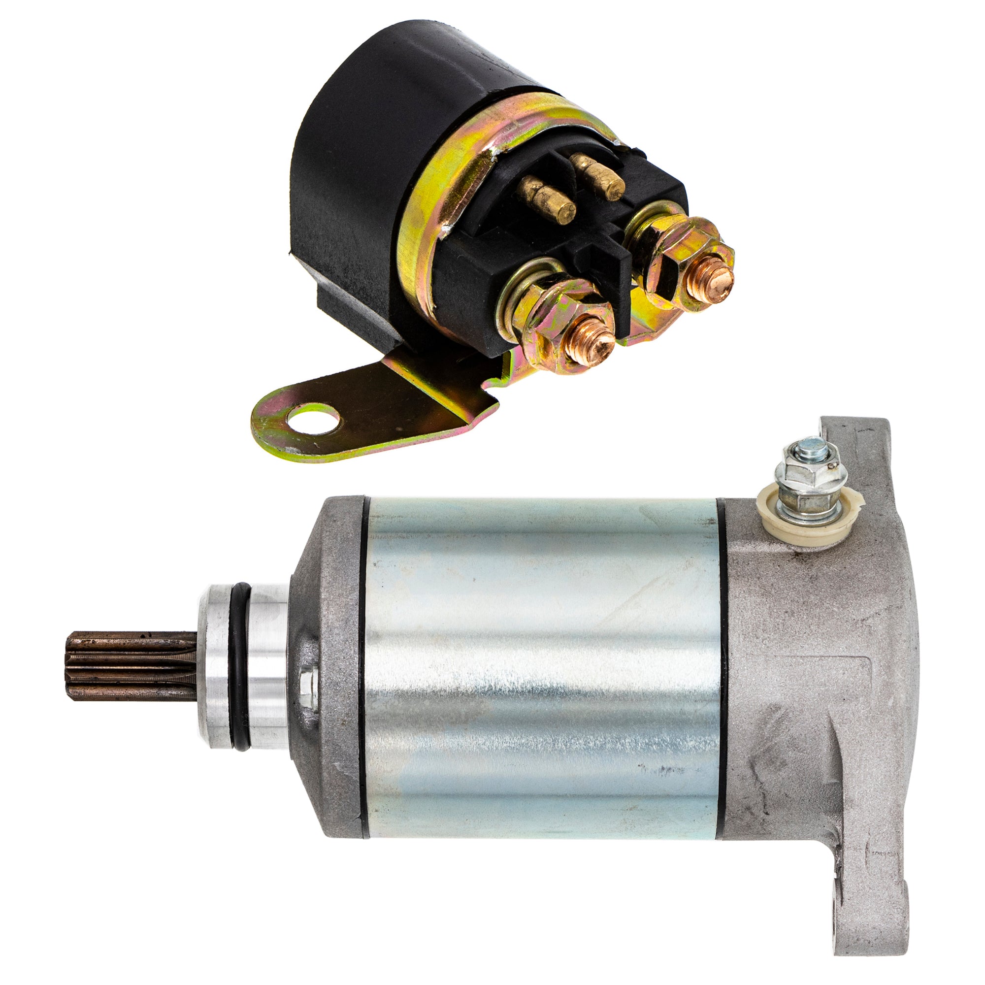 Starter Motor & Solenoid Kit for zOTHER Suzuki Artco Arctic Cat Textron Quadrunner King NICHE MK1007564