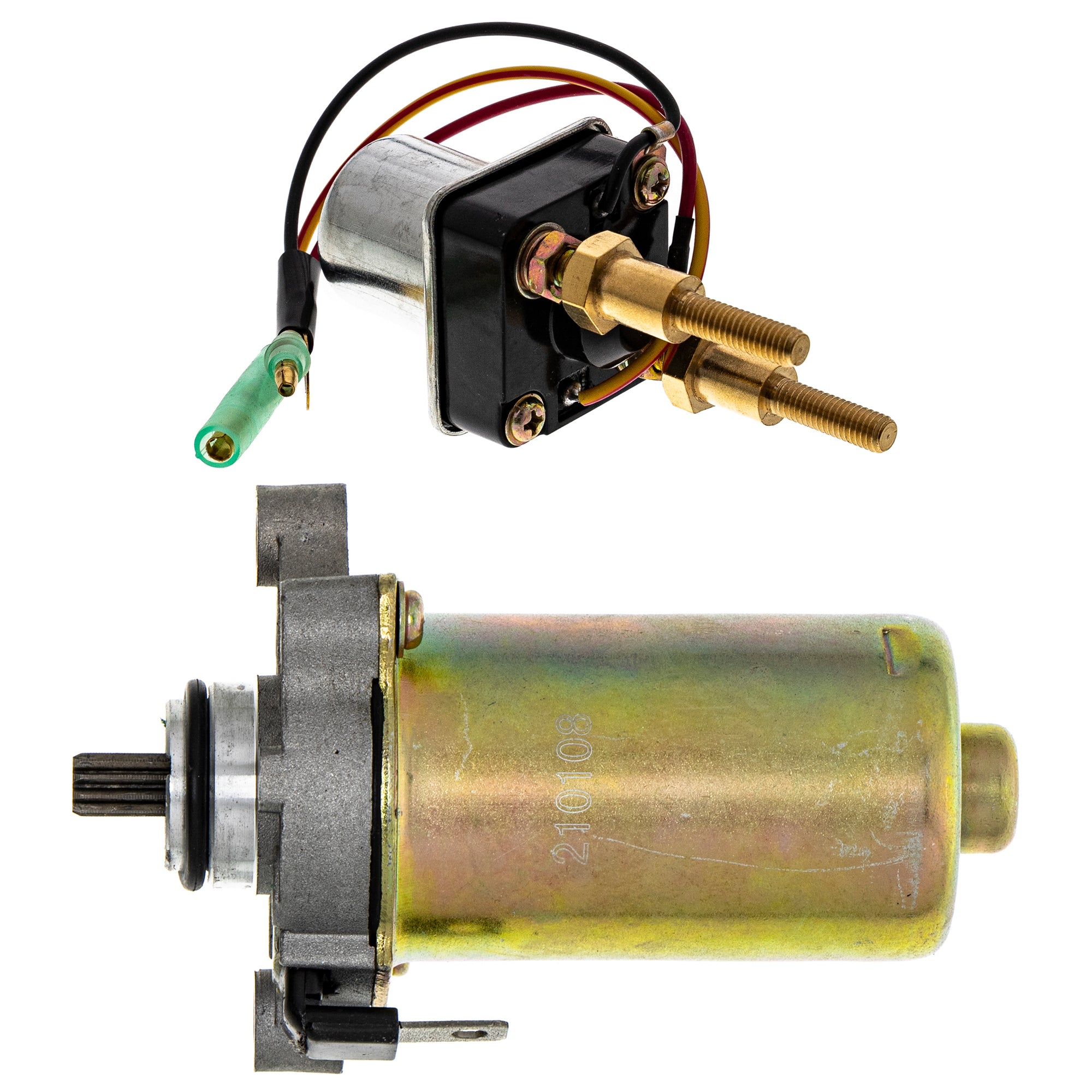 Starter Motor & Solenoid Kit for zOTHER Polaris Kawasaki Jet 21163-3702 4010675 3240110 NICHE MK1007582
