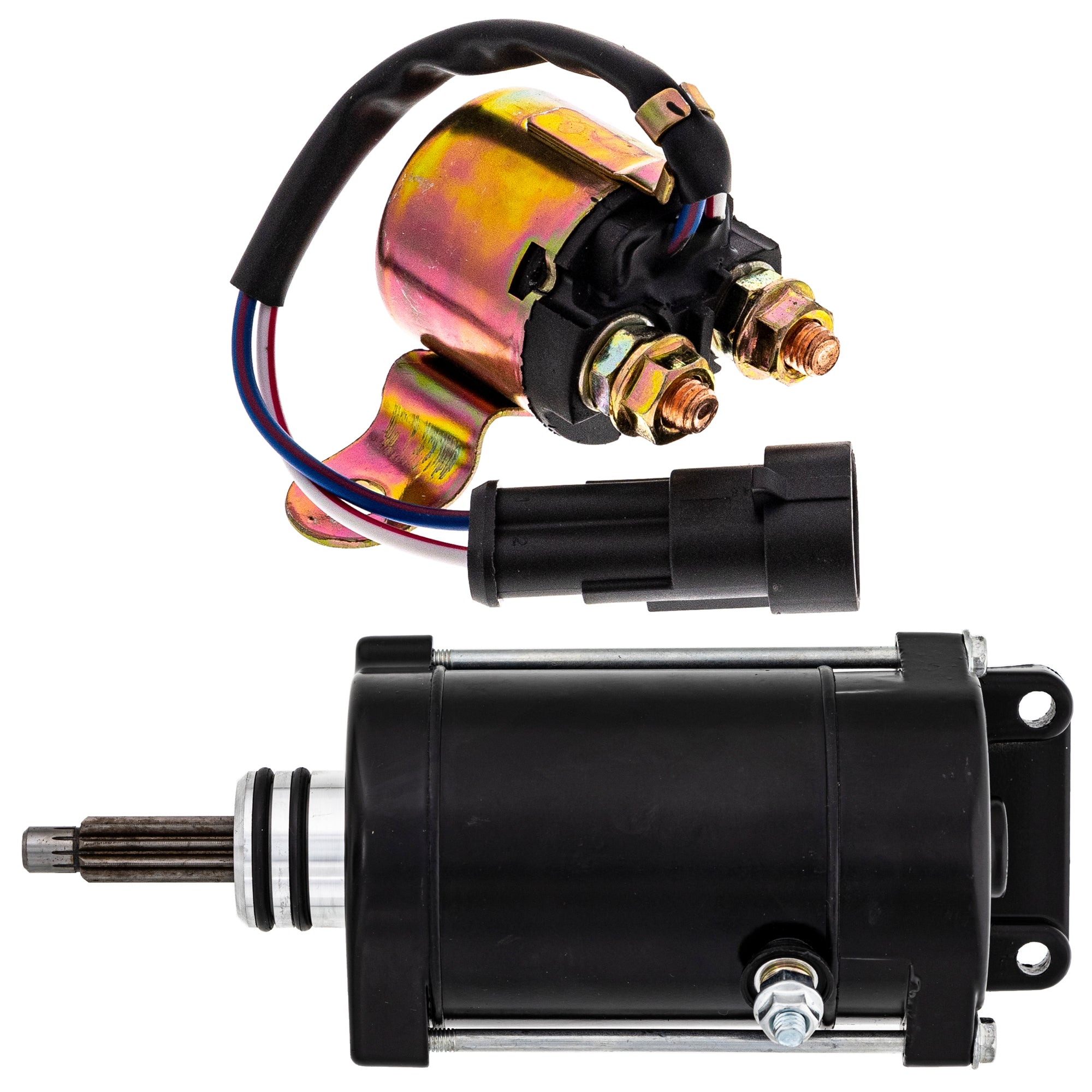 Starter Motor & Solenoid Kit for Polaris GEM RZR 4013245 4013059 NICHE MK1007586