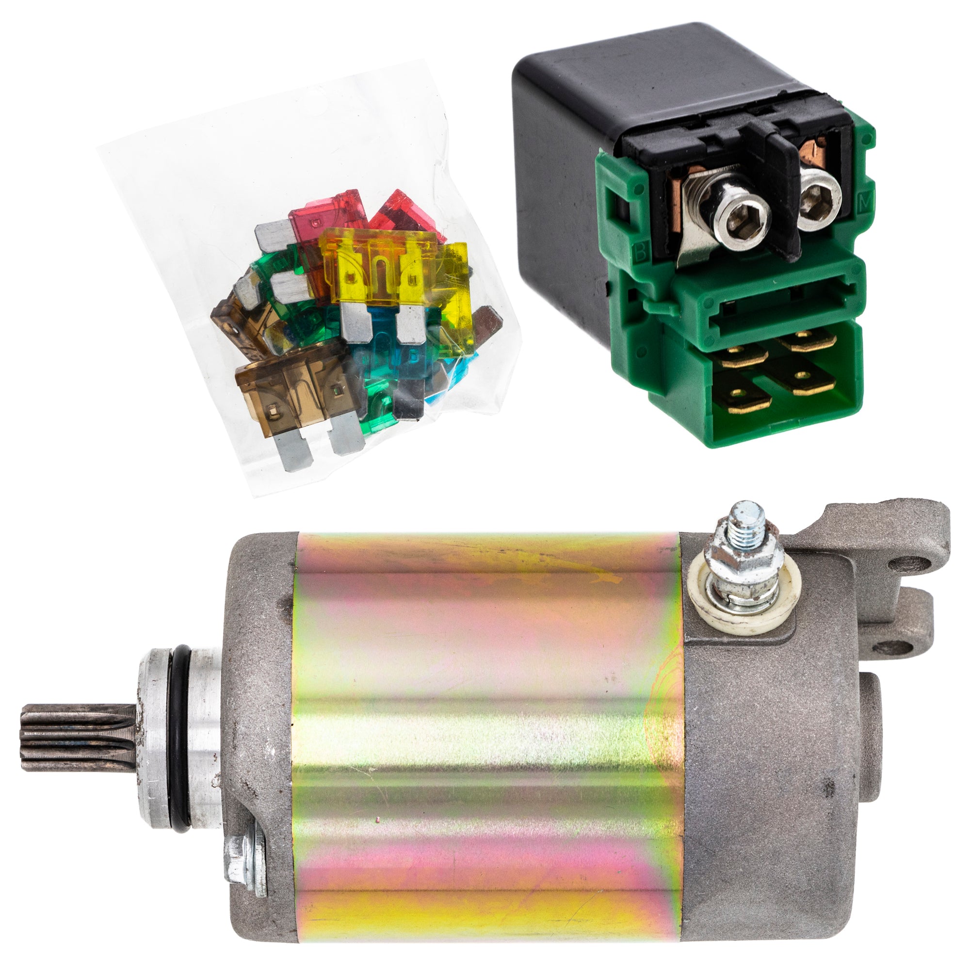 Starter Motor & Solenoid Kit for zOTHER Honda Helix 31200-KM1-008 31200-KS4-018 NICHE MK1007619