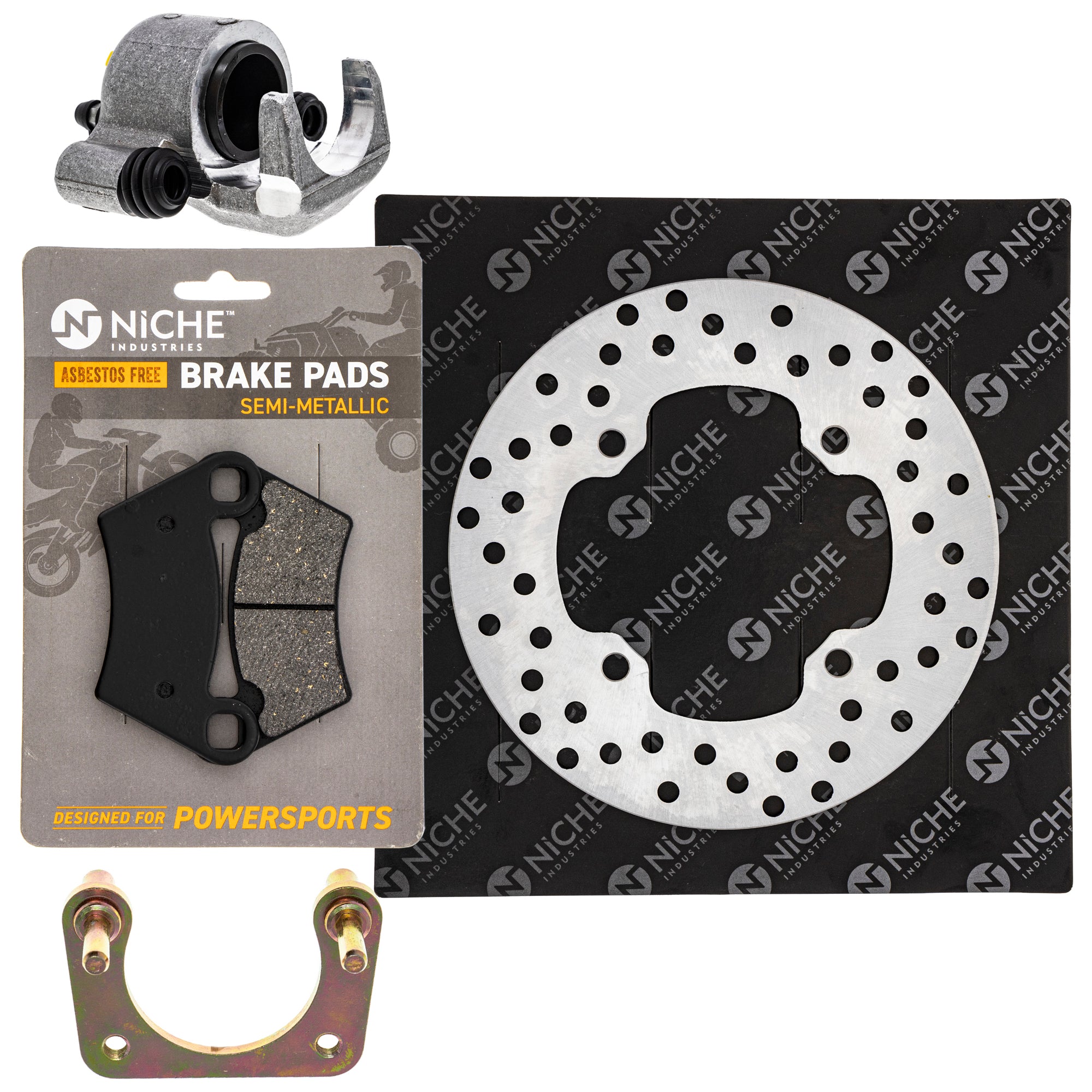 Single Caliper, Rotor, Pad Set for zOTHER Polaris GEM Sportsman RZR Ranger NICHE MK1007861
