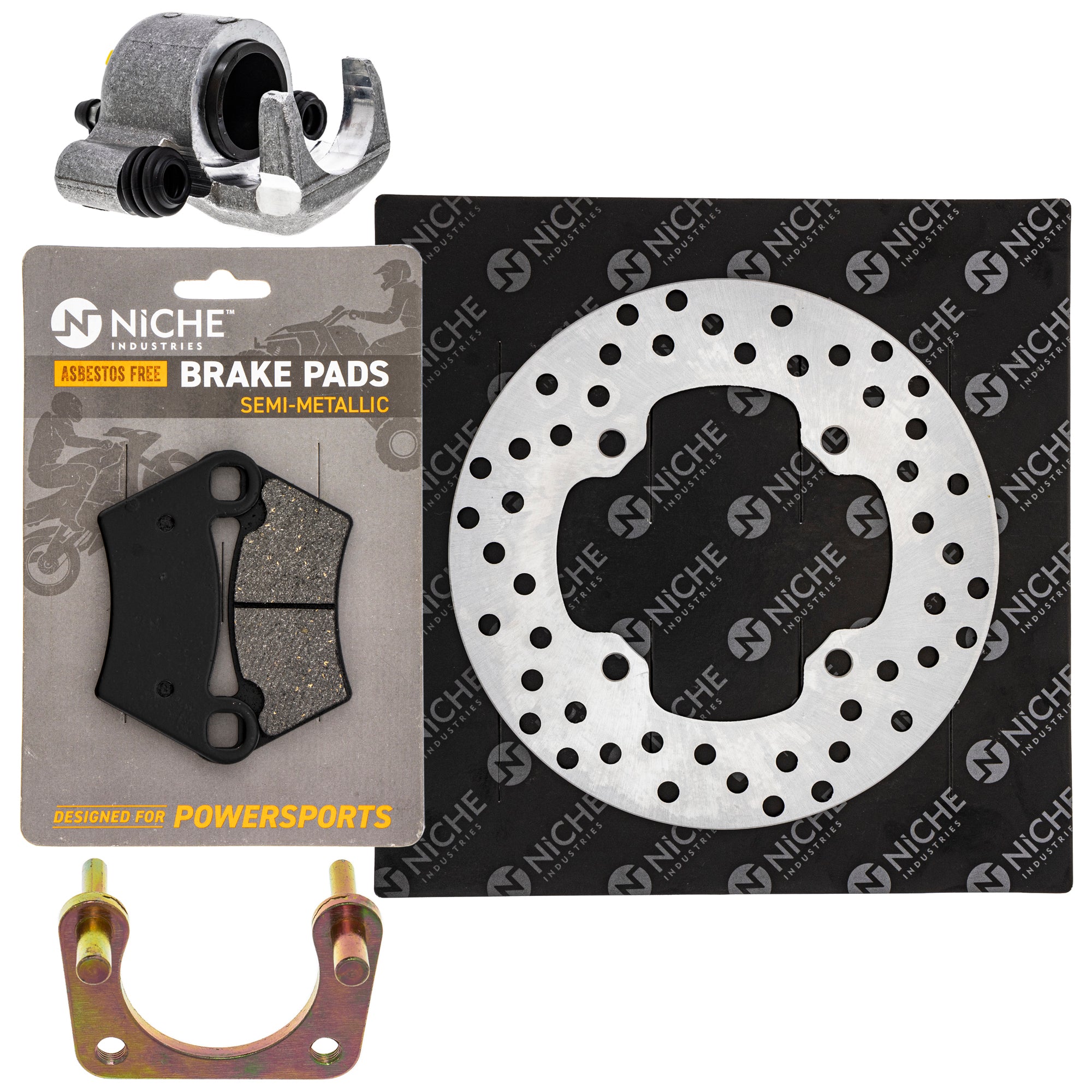 Single Caliper, Rotor, Pad Set for zOTHER Polaris GEM Ranger Brutus ACE NICHE MK1007862