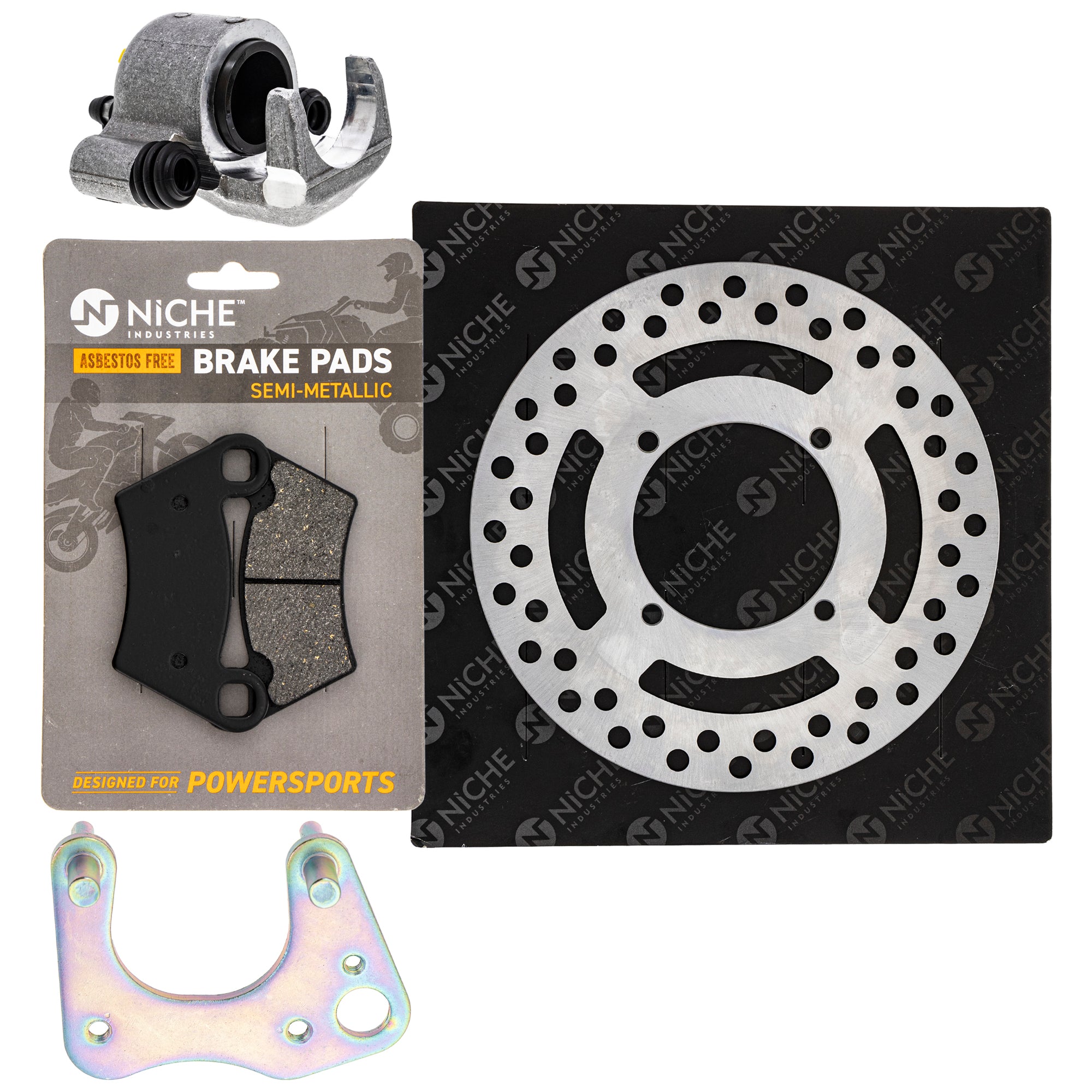 Single Caliper, Rotor, Pad Set for zOTHER Polaris GEM Sportsman Ranger NICHE MK1007866