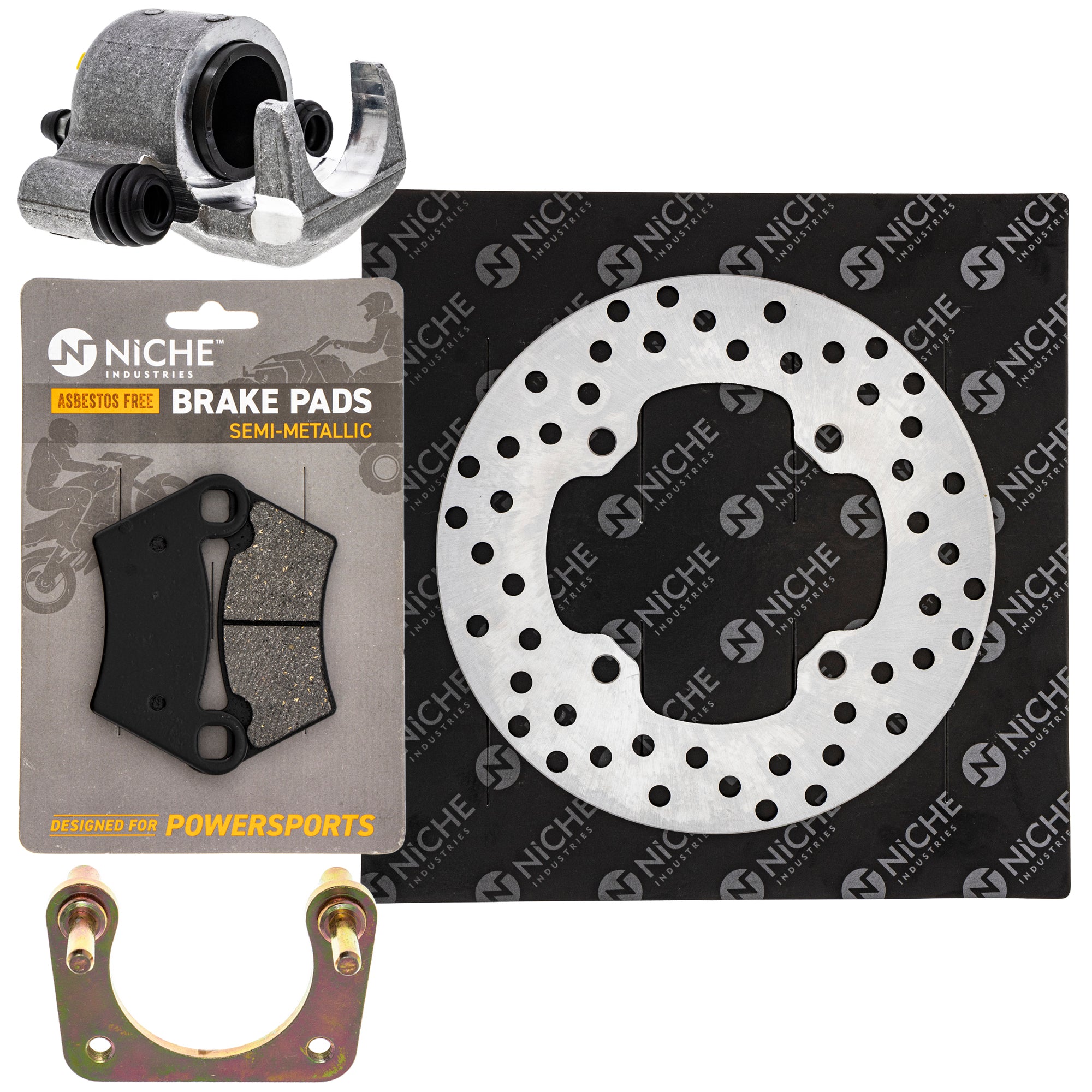 Single Caliper, Rotor, Pad Set for zOTHER Polaris GEM Sportsman RZR Ranger NICHE MK1007870