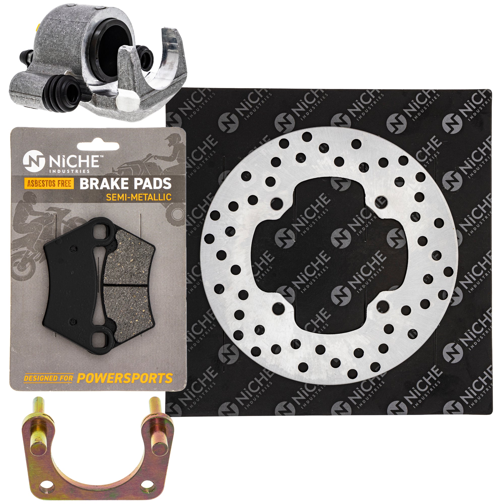 Single Caliper, Rotor, Pad Set for zOTHER Polaris GEM Ranger Brutus ACE NICHE MK1007871