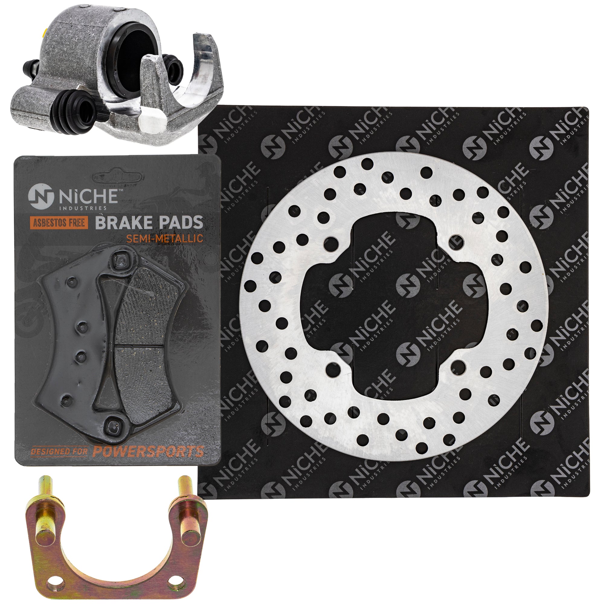 Single Caliper, Rotor, Pad Set for zOTHER Polaris GEM Ranger Brutus ACE NICHE MK1007872
