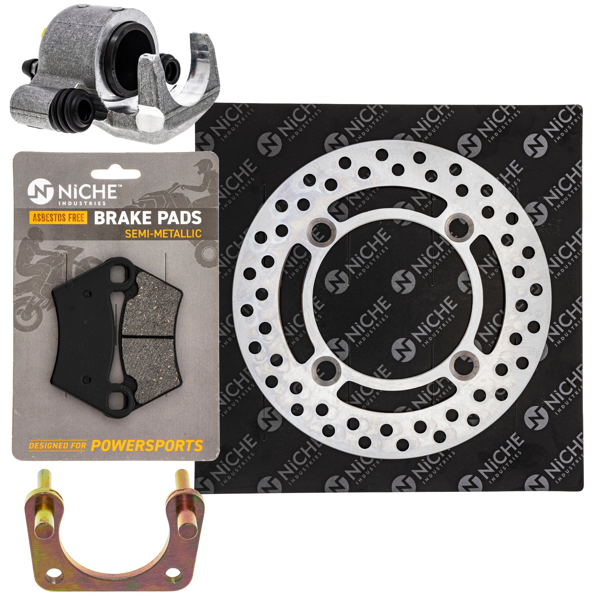 Single Caliper, Rotor, Pad Set for zOTHER Polaris GEM RZR Ranger MRZR Brutus NICHE MK1007873