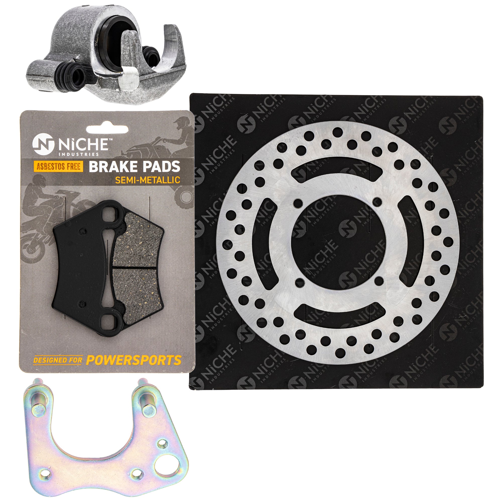 Single Caliper, Rotor, Pad Set for zOTHER Polaris GEM Sportsman Ranger NICHE MK1007875
