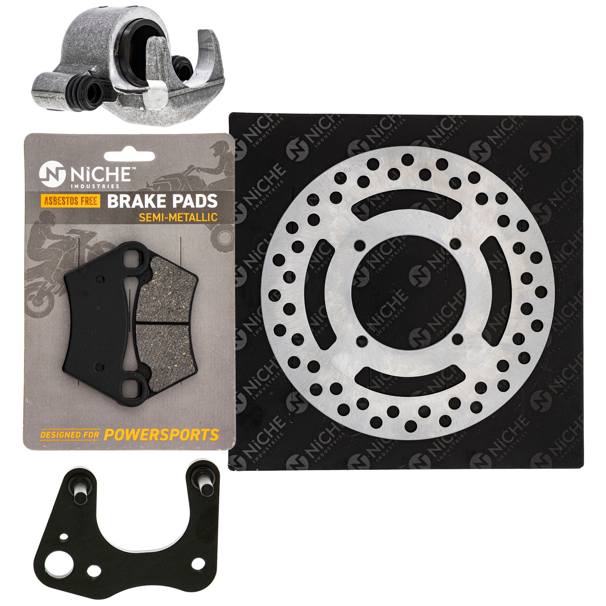 Single Caliper, Rotor, Pad Set for zOTHER Polaris GEM Ranger ACE NICHE MK1007876
