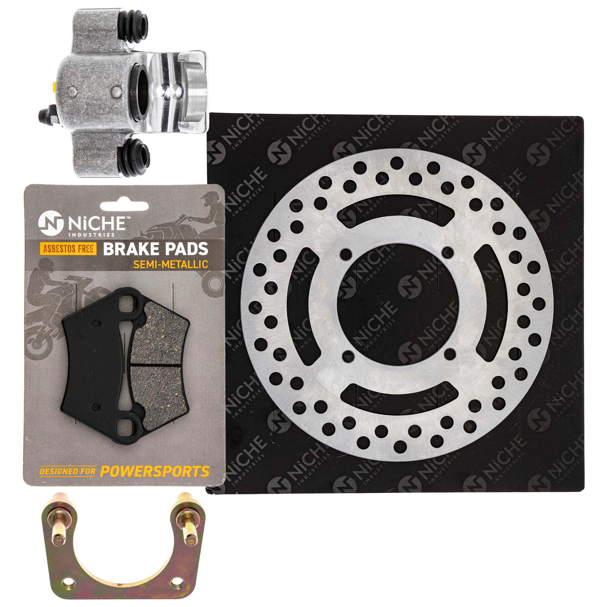 Single Caliper, Rotor, Pad Set for zOTHER Polaris GEM Sportsman Ranger NICHE MK1007881
