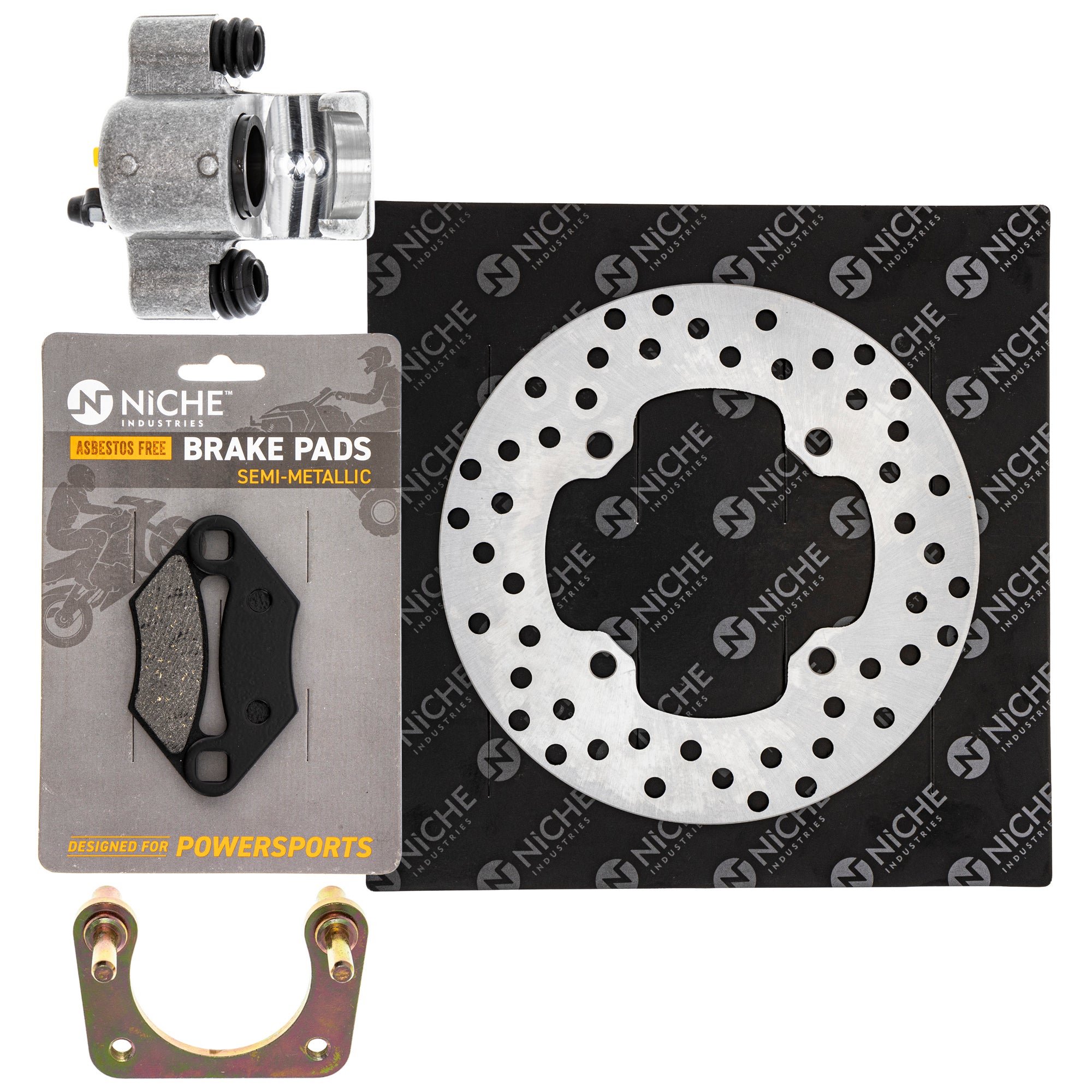 Single Caliper, Rotor, Pad Set for zOTHER Polaris GEM Sportsman RZR NICHE MK1007883