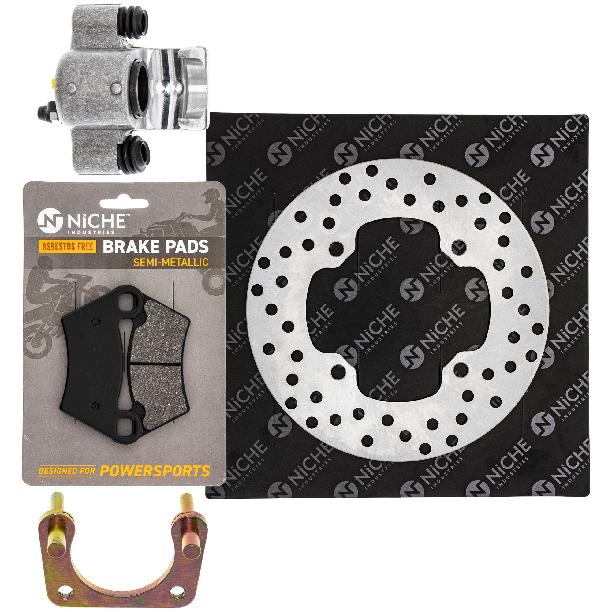 Single Caliper, Rotor, Pad Set for zOTHER Polaris GEM RZR Ranger ACE NICHE MK1007884
