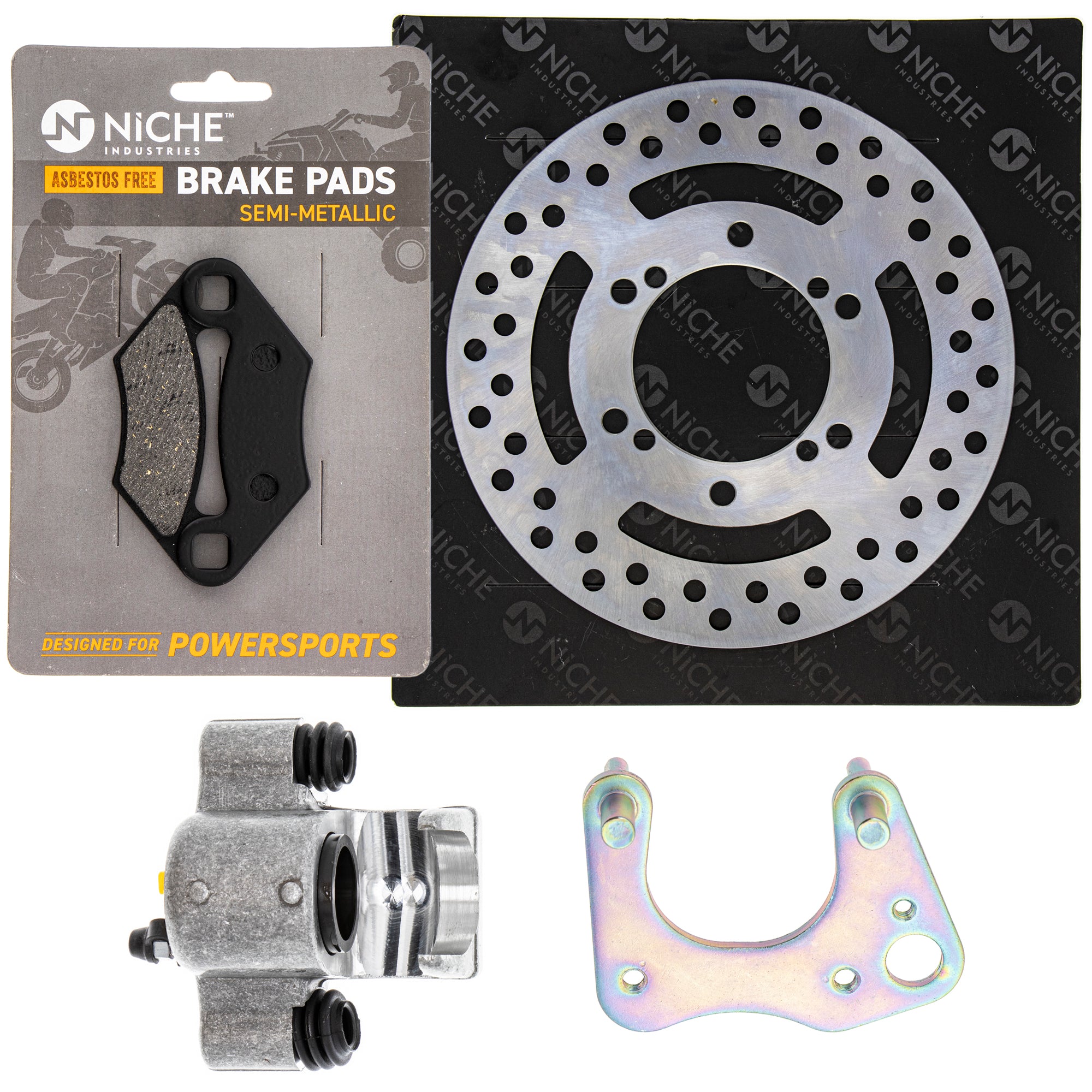 Single Caliper, Rotor, Pad Set for zOTHER Polaris GEM Sportsman Magnum NICHE MK1007887