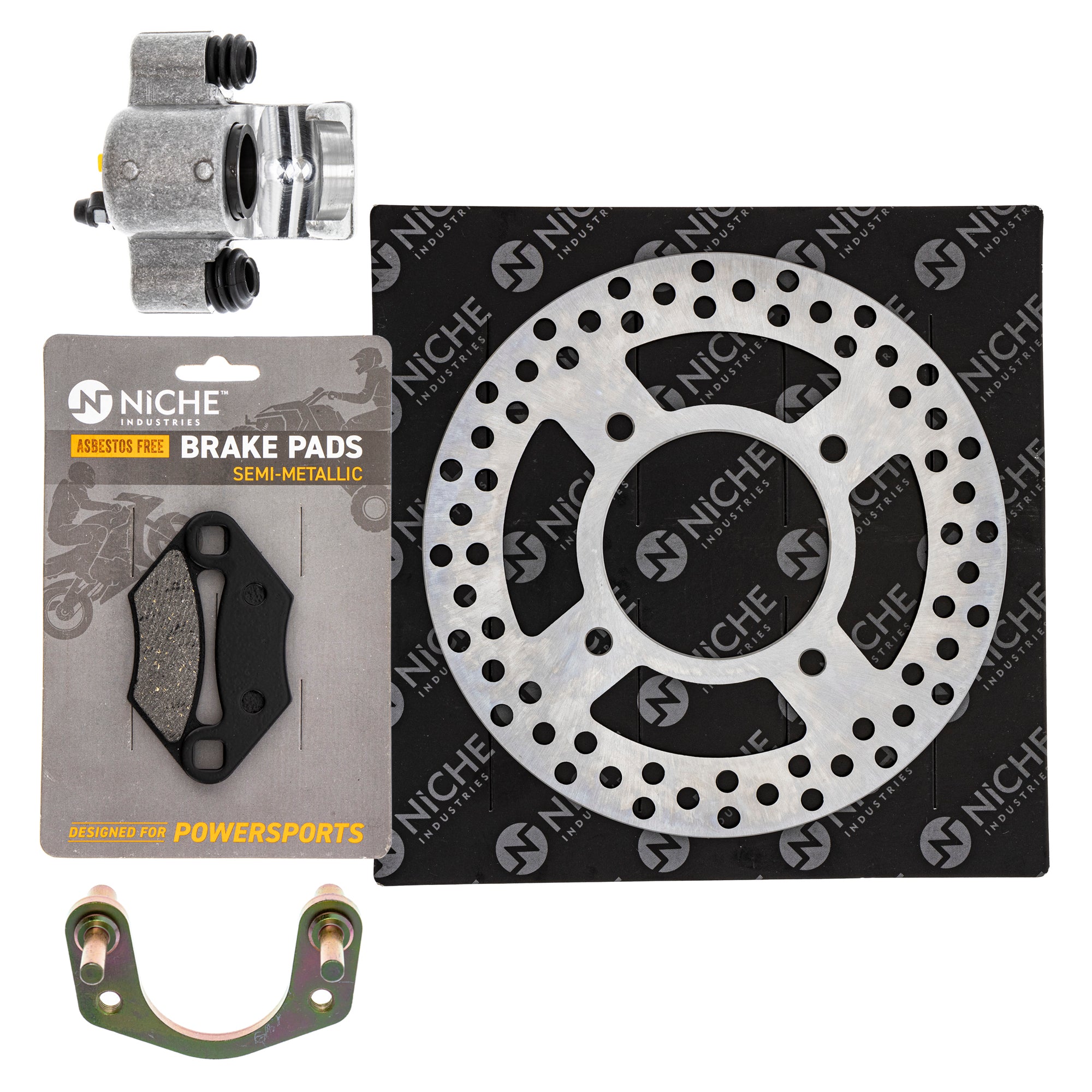 Single Caliper, Rotor, Pad Set for zOTHER Polaris GEM Predator Outlaw NICHE MK1007888