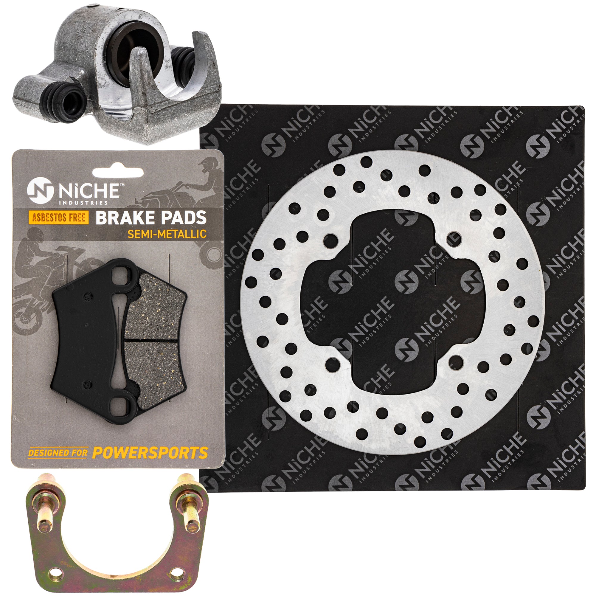 Single Caliper, Rotor, Pad Set for zOTHER Polaris GEM Sportsman Ranger NICHE MK1007891