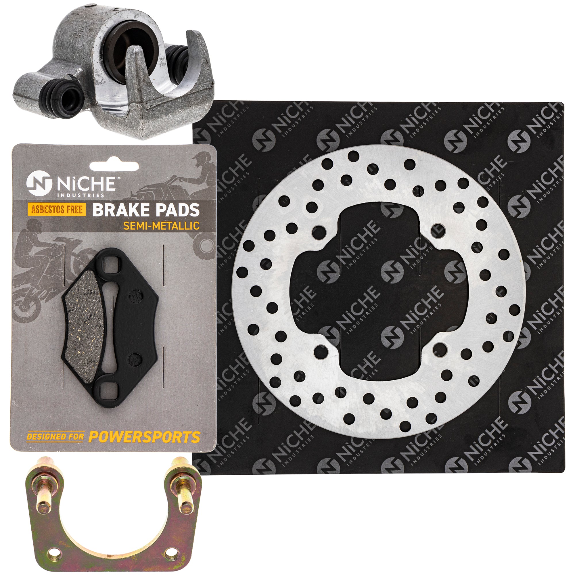 Single Caliper, Rotor, Pad Set for zOTHER Polaris GEM Sportsman RZR NICHE MK1007892