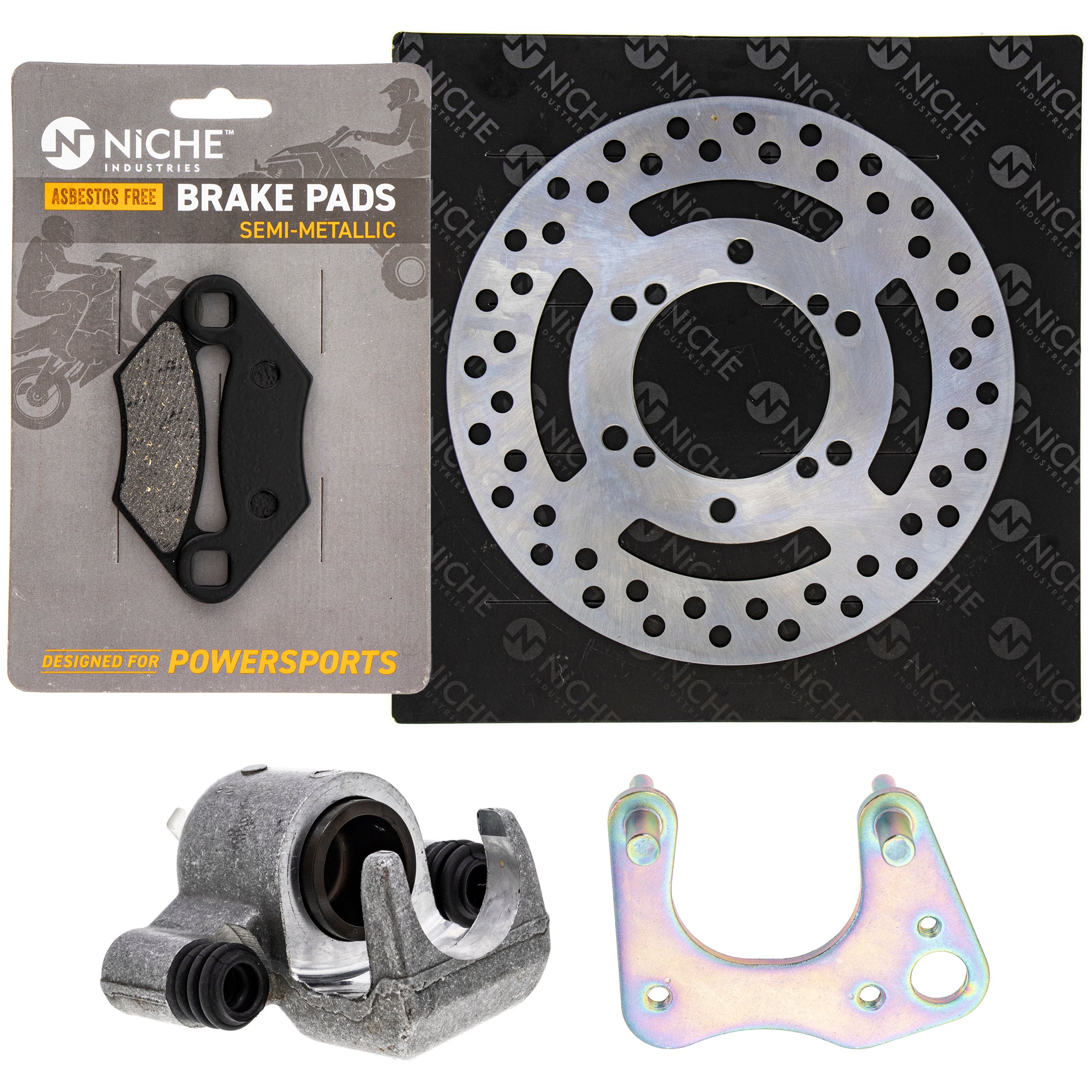 Single Caliper, Rotor, Pad Set for zOTHER Polaris Xplorer Xpedition Worker Trail NICHE MK1007905