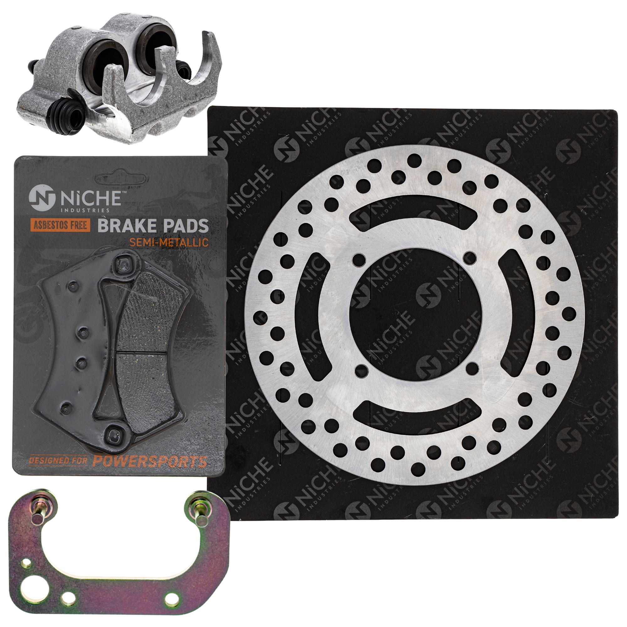 Single Caliper, Rotor, Pad Set for zOTHER Polaris GEM Ranger EM1400 NICHE MK1007924