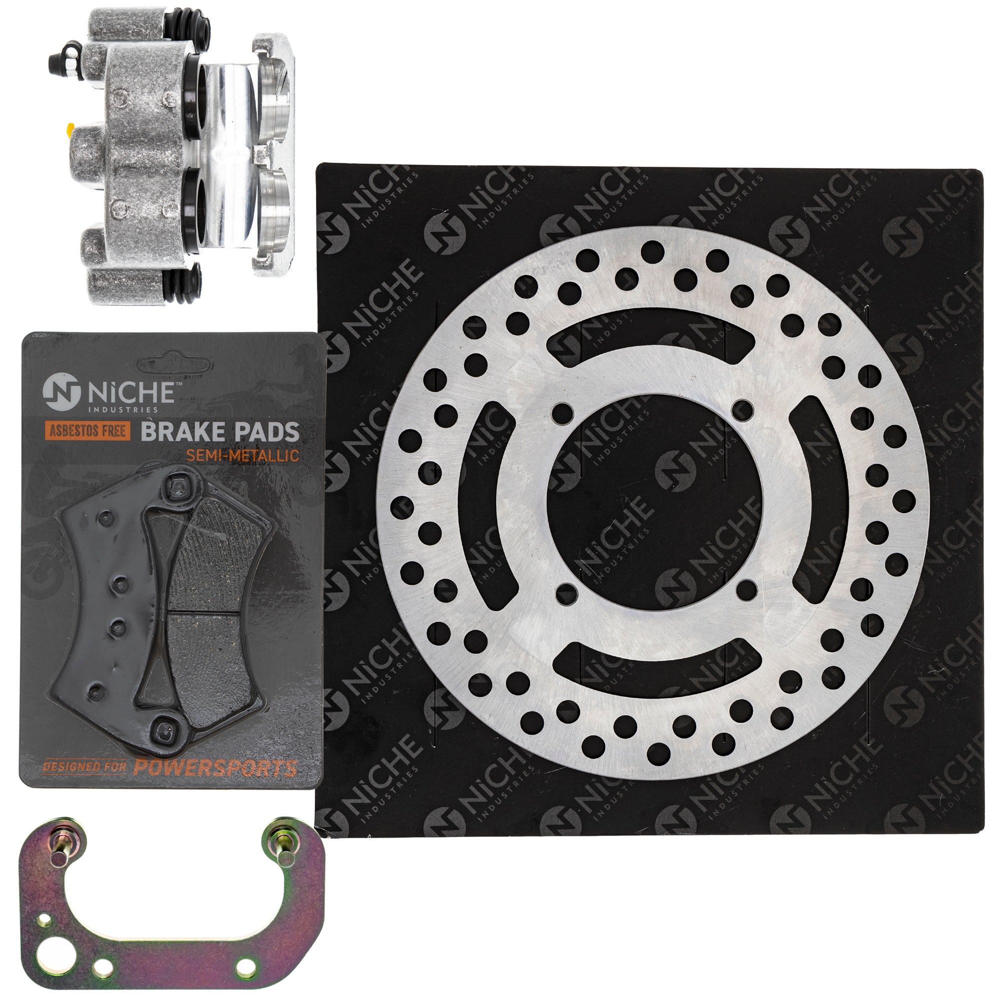 Single Caliper, Rotor, Pad Set for zOTHER Polaris GEM Ranger EM1400 NICHE MK1007927