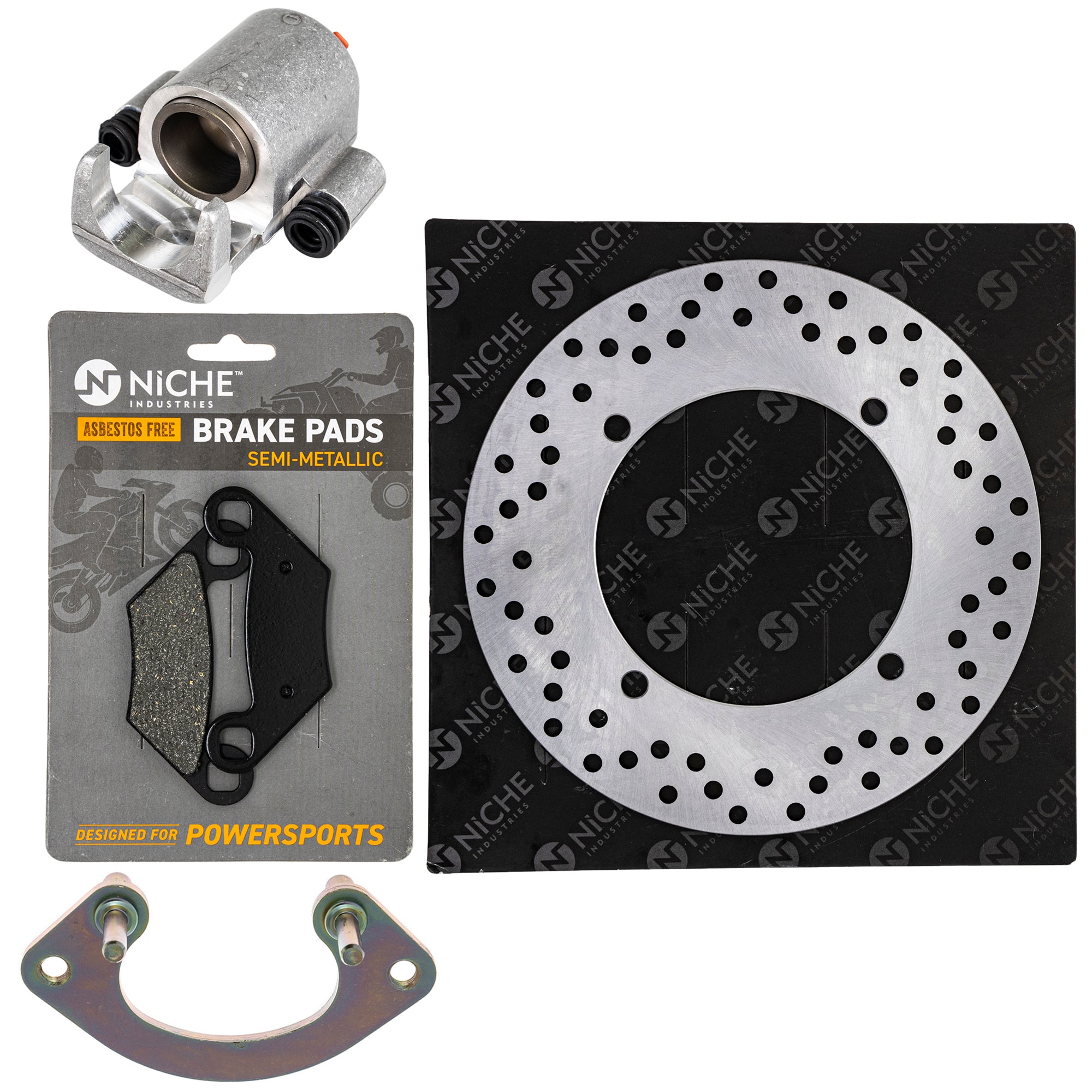Single Caliper, Rotor, Pad Set for Polaris Sportsman Scrambler NICHE MK1007929