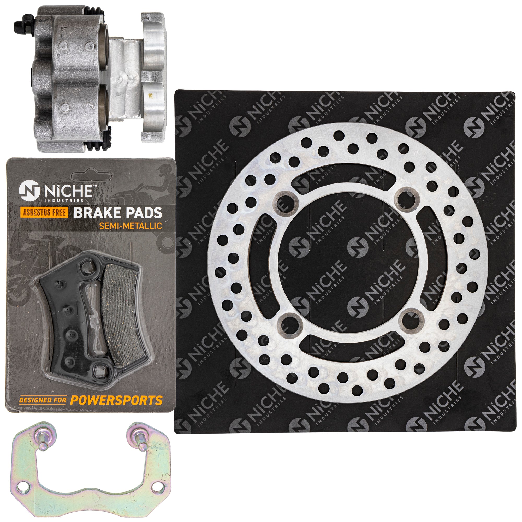 Single Caliper, Rotor, Pad Set for zOTHER Polaris GEM RZR Ranger Pro General NICHE MK1007945