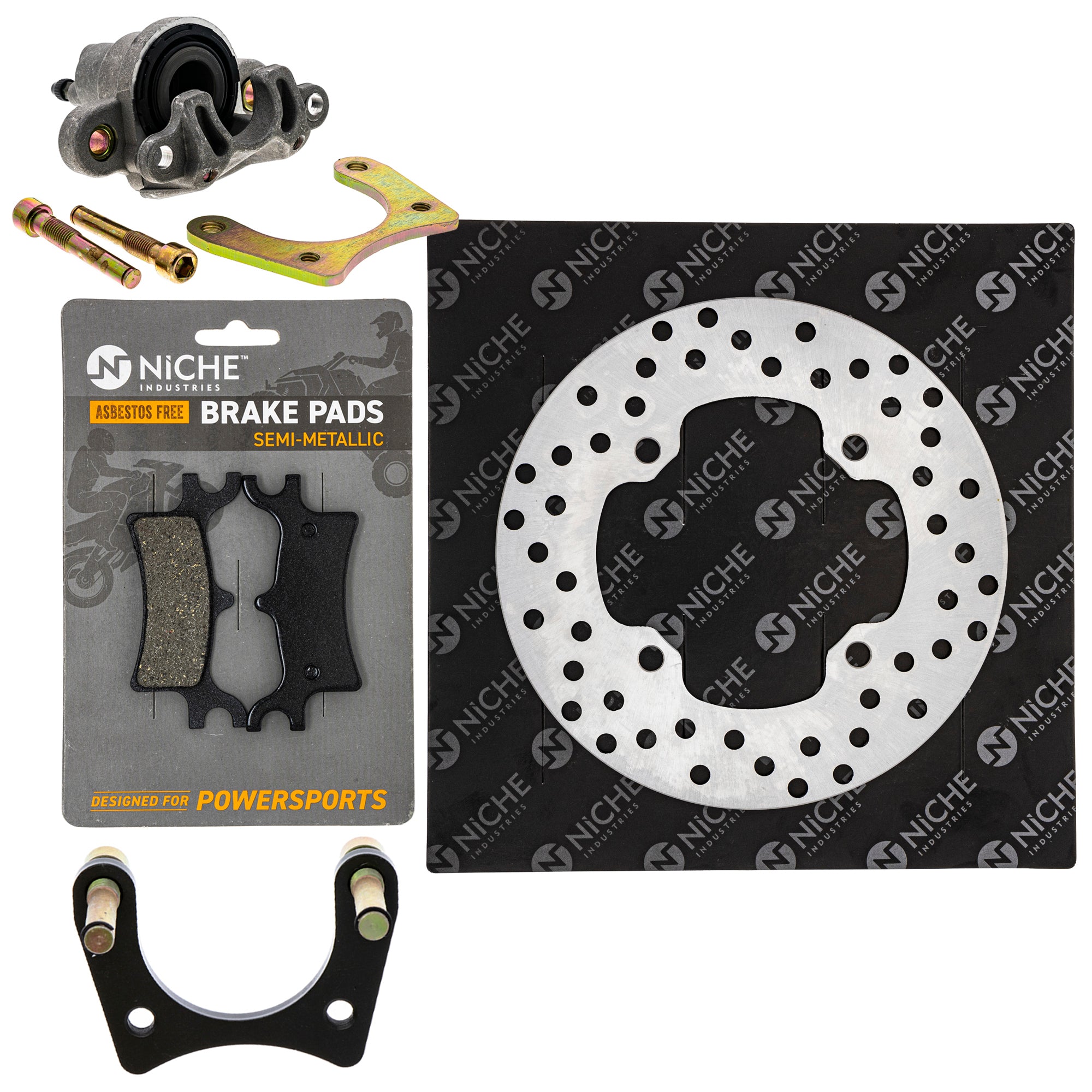 Single Caliper, Rotor, Pad Set for zOTHER Polaris GEM Sportsman NICHE MK1007950