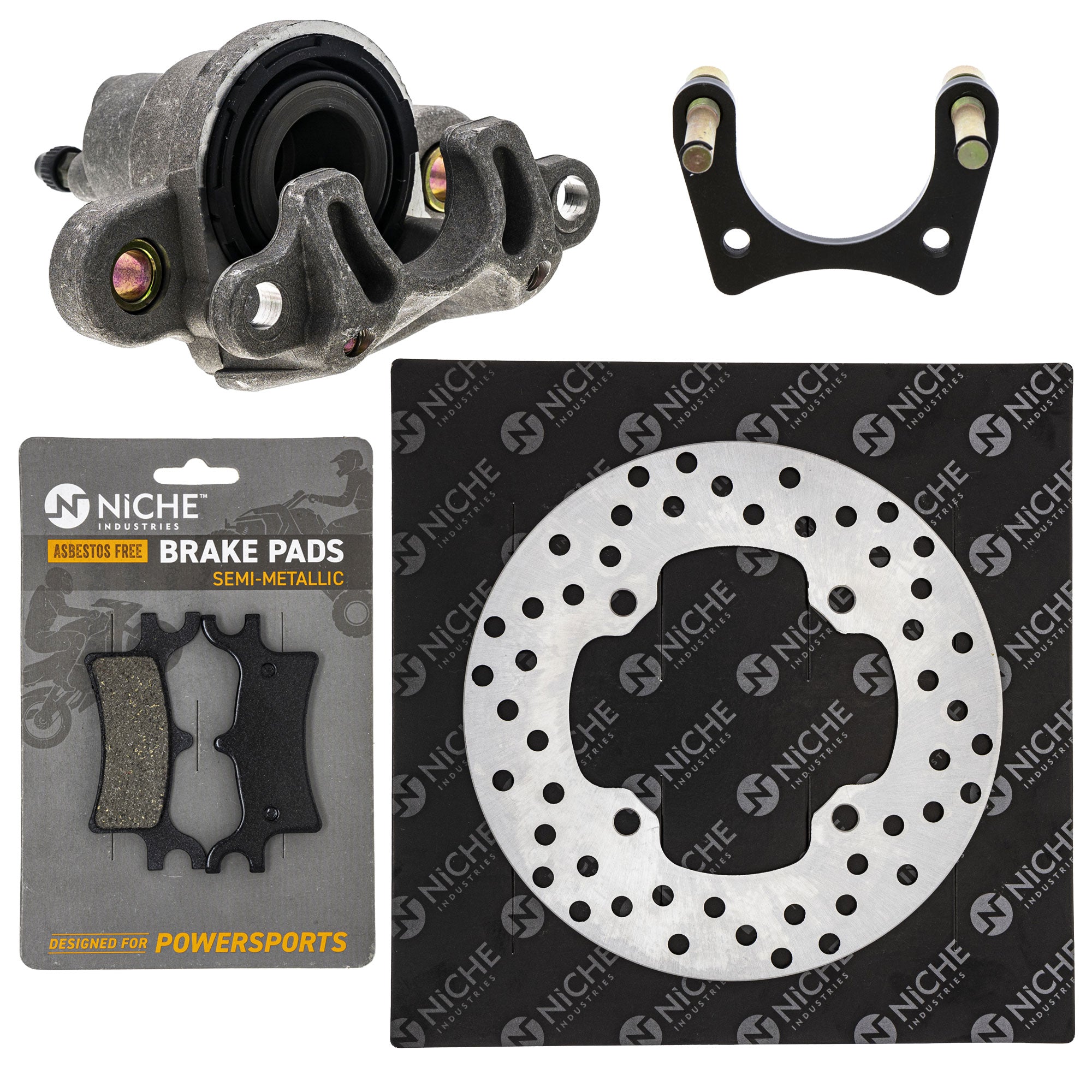 Single Caliper, Rotor, Pad Set for zOTHER Polaris GEM Sportsman NICHE MK1007950