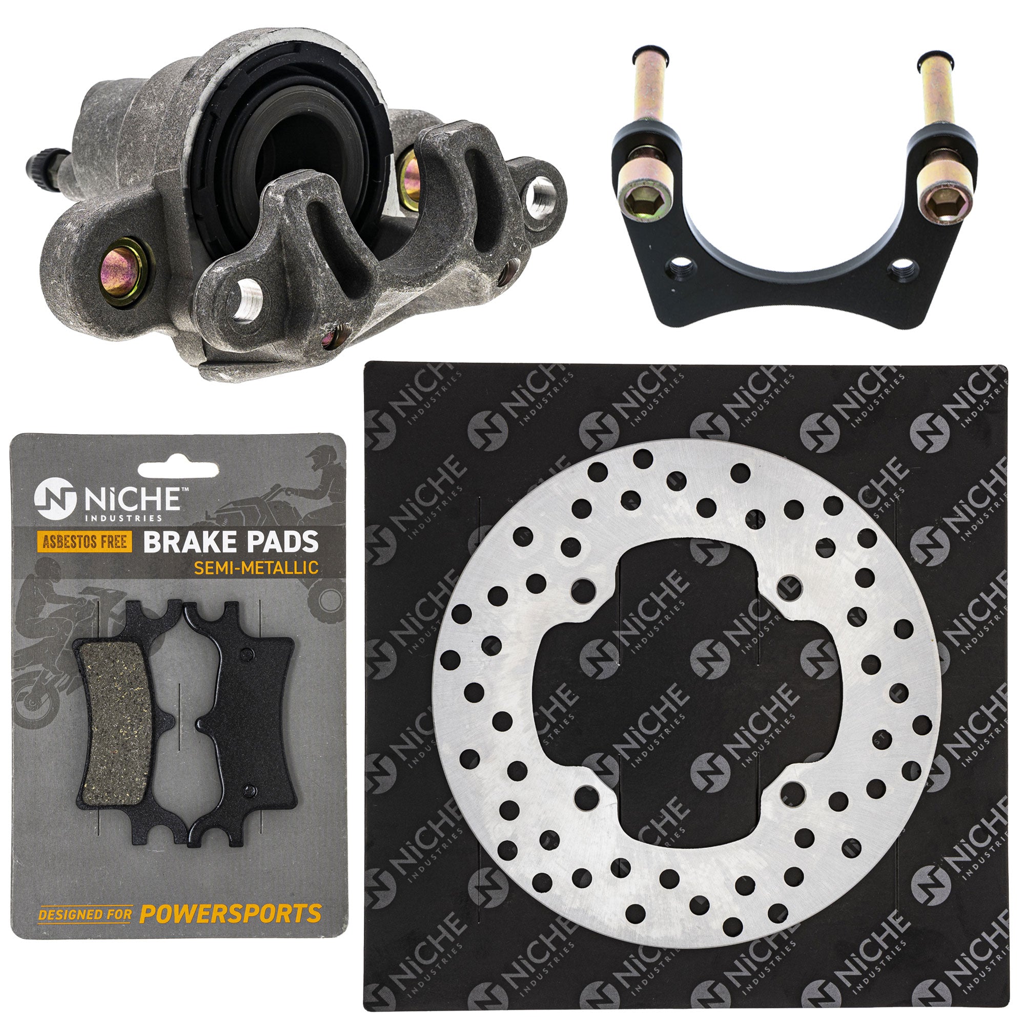 Single Caliper, Rotor, Pad Set for zOTHER Polaris GEM Sportsman NICHE MK1007952