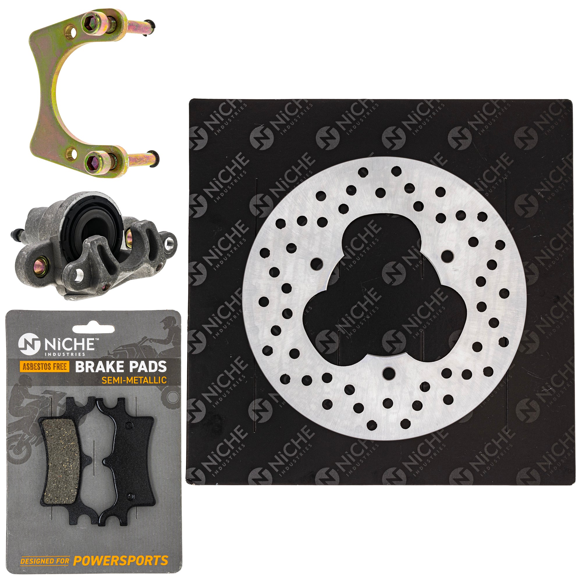 Single Caliper, Rotor, Pad Set for zOTHER Polaris Trail Scrambler NICHE MK1007953
