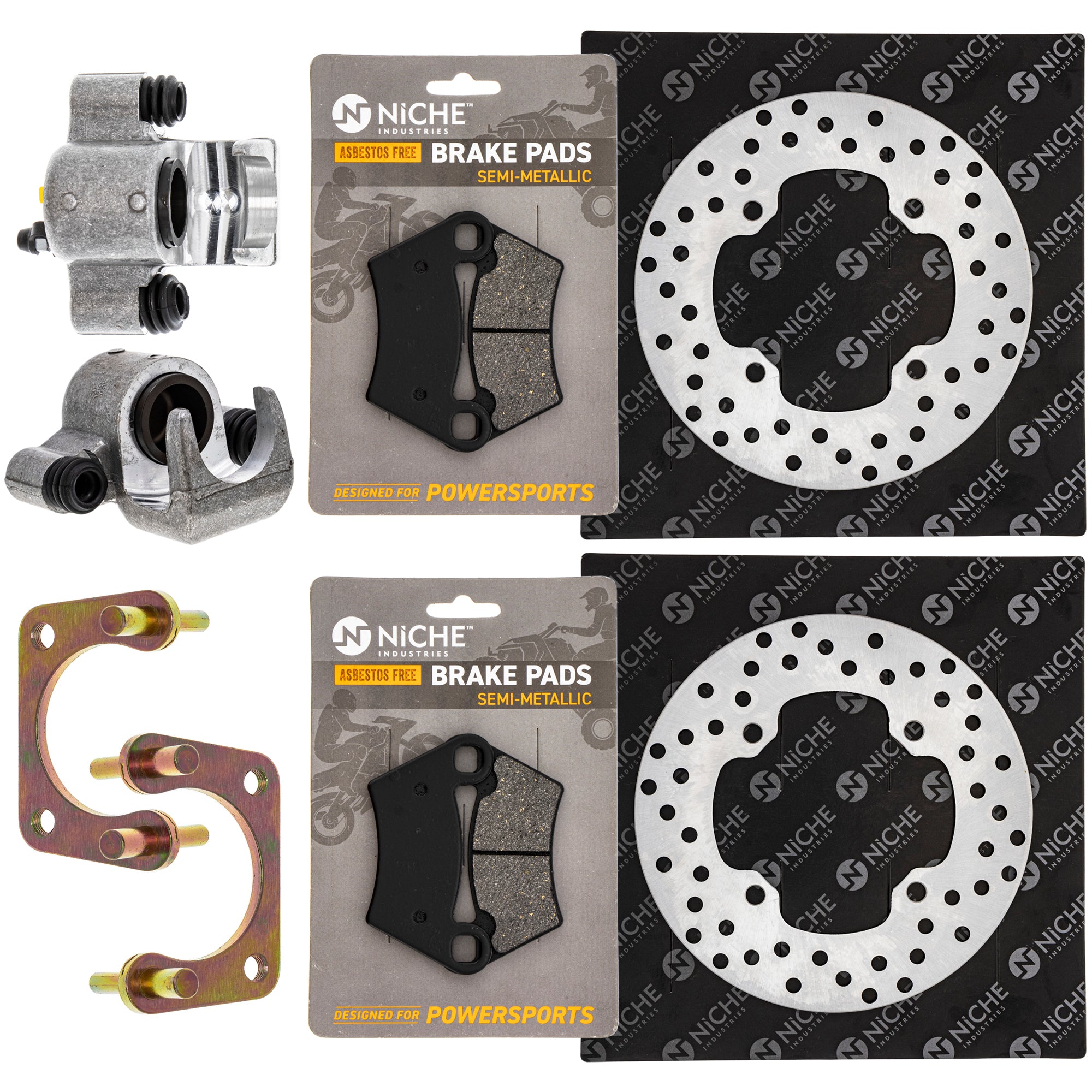Rear Brakes Rebuild Kit - Calipers, Rotors, Pads for zOTHER Polaris GEM RZR Ranger ACE NICHE MK1008000