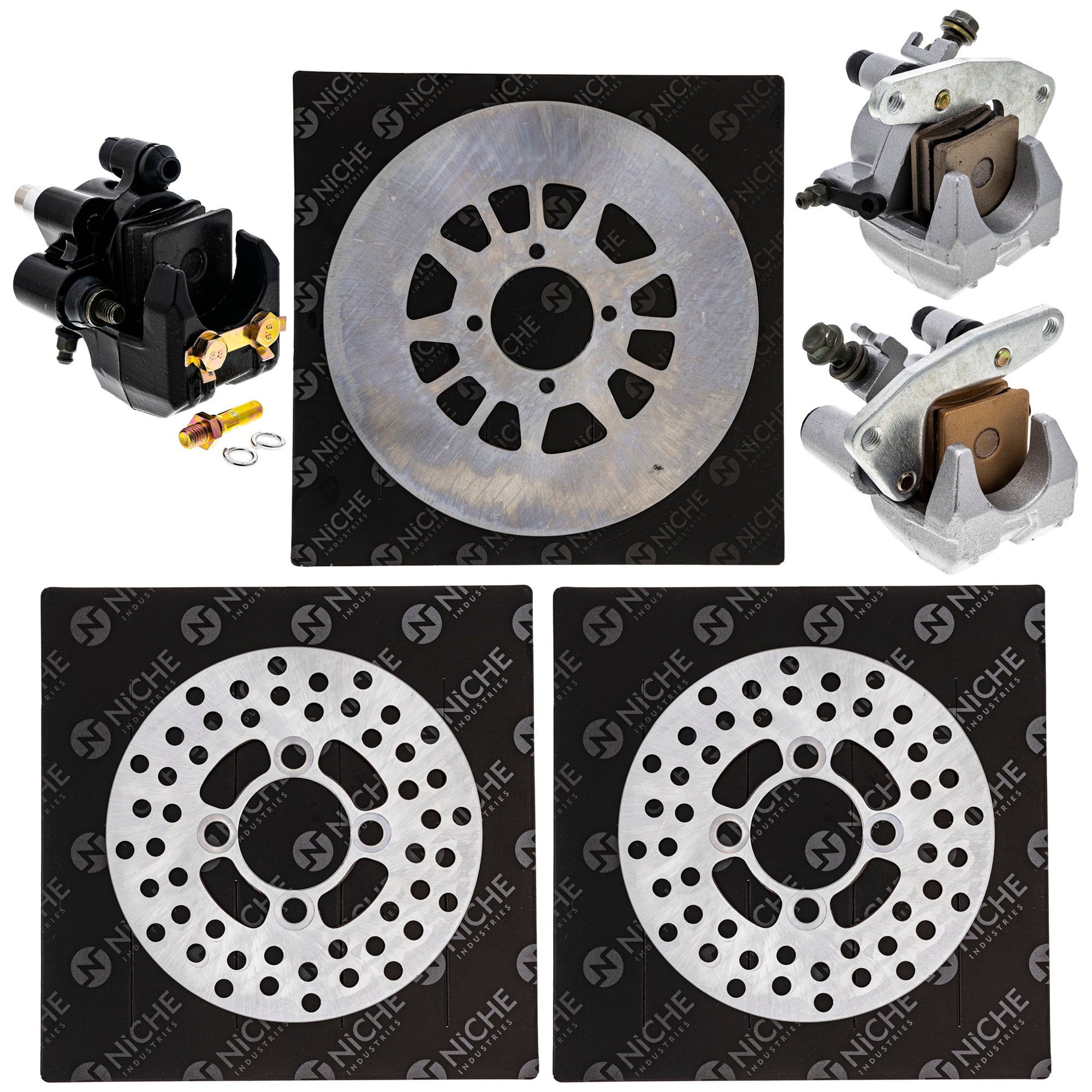 Brake Rebuild Calipers, Rotors, Pads (3) for zOTHER Yamaha Suzuki Kawasaki Honda Arctic NICHE MK1008014