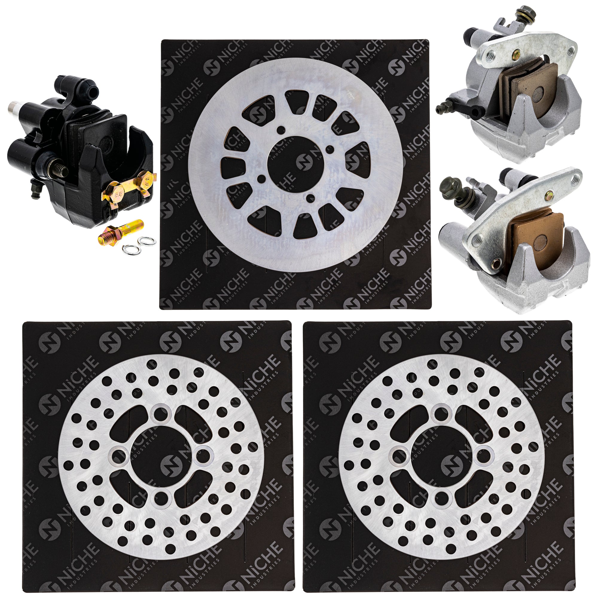 Brake Rebuild Calipers, Rotors, Pads (3) for zOTHER Yamaha Suzuki Kawasaki Honda Arctic NICHE MK1008015