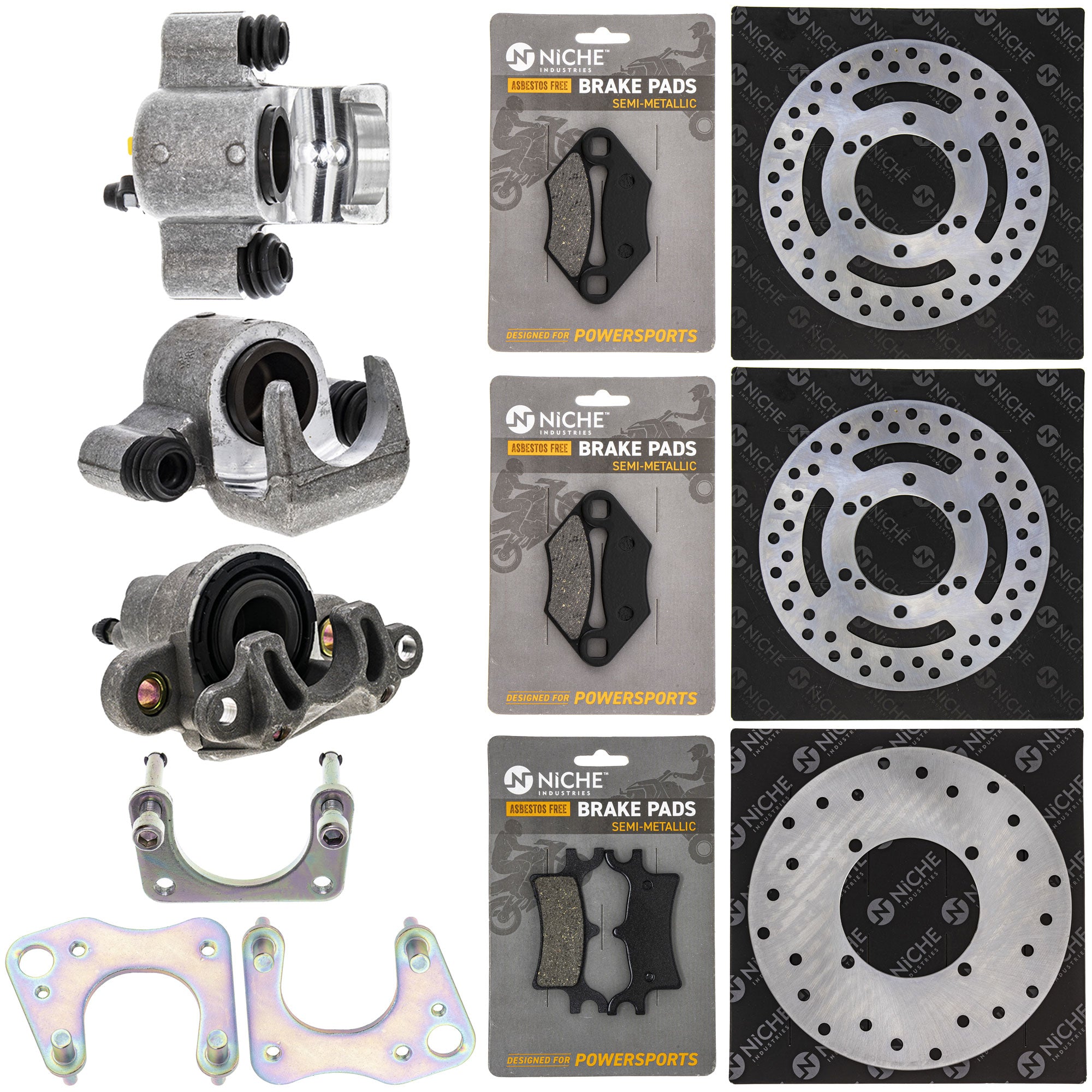 Brake Rebuild Calipers, Rotors, Pads (3) for zOTHER Polaris GEM Magnum NICHE MK1008020
