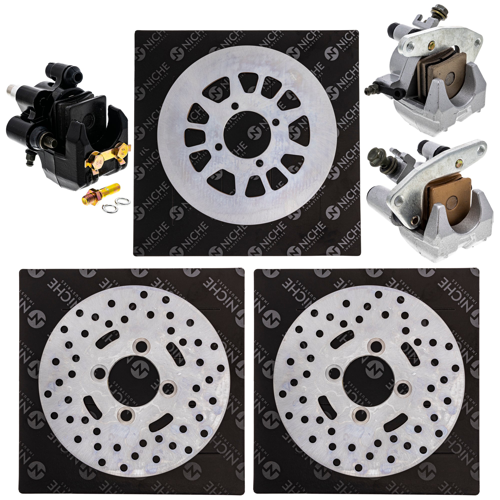 Brake Rebuild Calipers, Rotors, Pads (3) for zOTHER Yamaha Suzuki Kawasaki Honda Arctic NICHE MK1008021