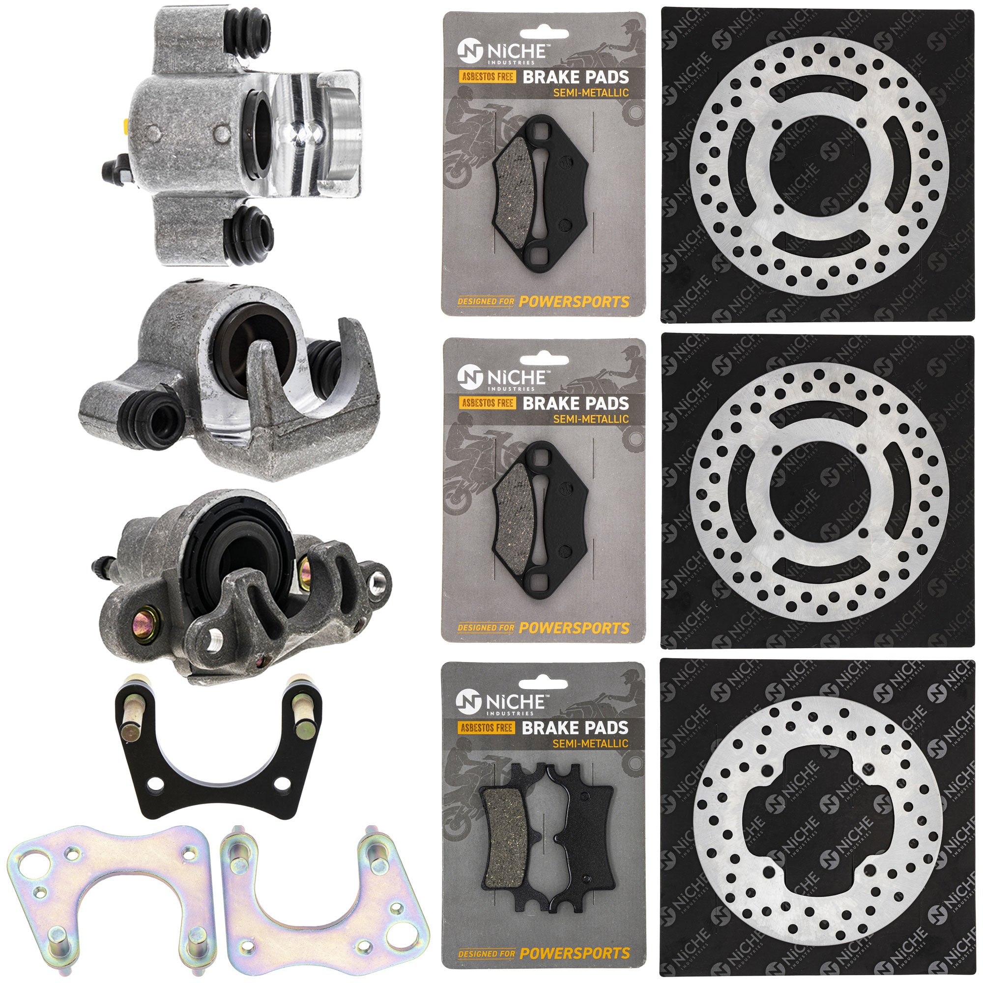 bRACaliper, Rotor, Pad Set (3) for zOTHER Polaris GEM Sportsman NICHE MK1008022