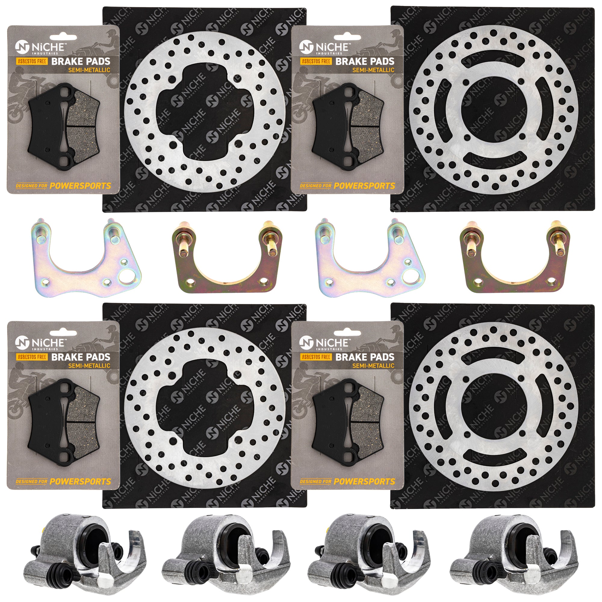 Brake Rebuild Calipers, Rotors, Pads (4) for zOTHER Polaris GEM Ranger NICHE MK1008023