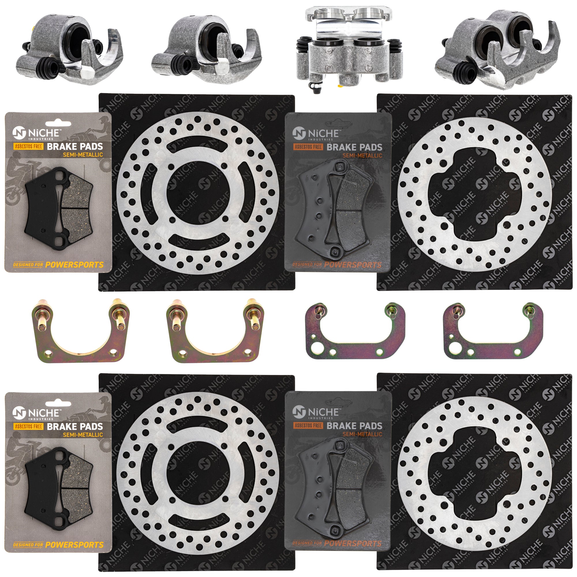 Brake Rebuild Calipers, Rotors, Pads (4) for zOTHER Polaris GEM Ranger NICHE MK1008025