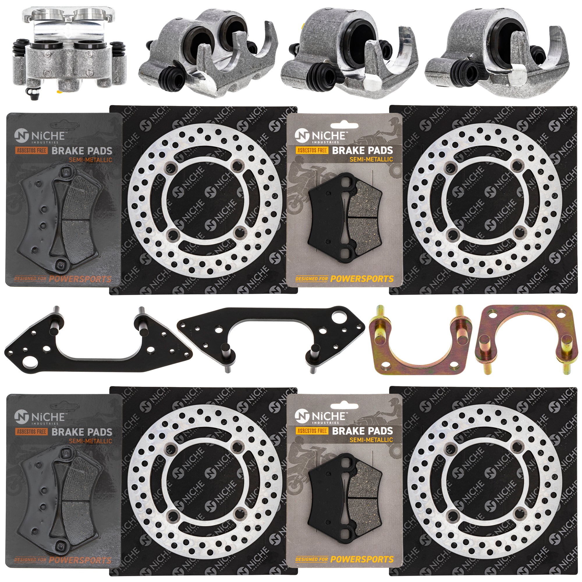 Brake Rebuild Calipers, Rotors, Pads (4) for zOTHER Polaris GEM RZR NICHE MK1008028
