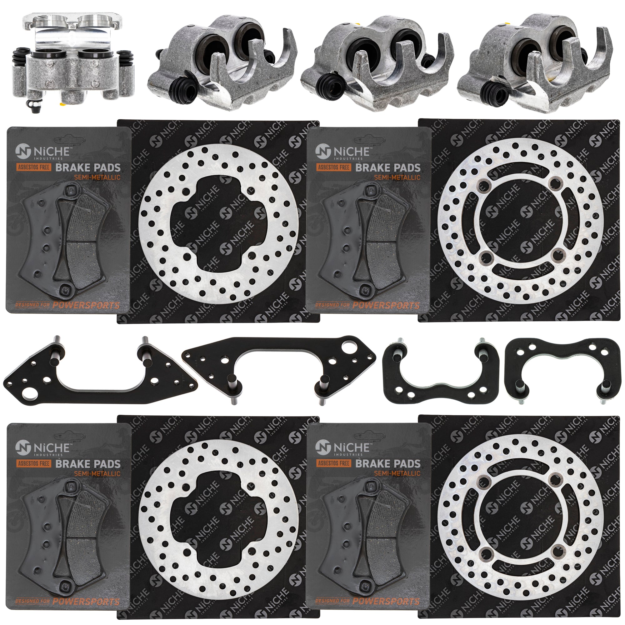 Brake Rebuild Calipers, Rotors, Pads (4) for zOTHER Polaris GEM Ranger NICHE MK1008029