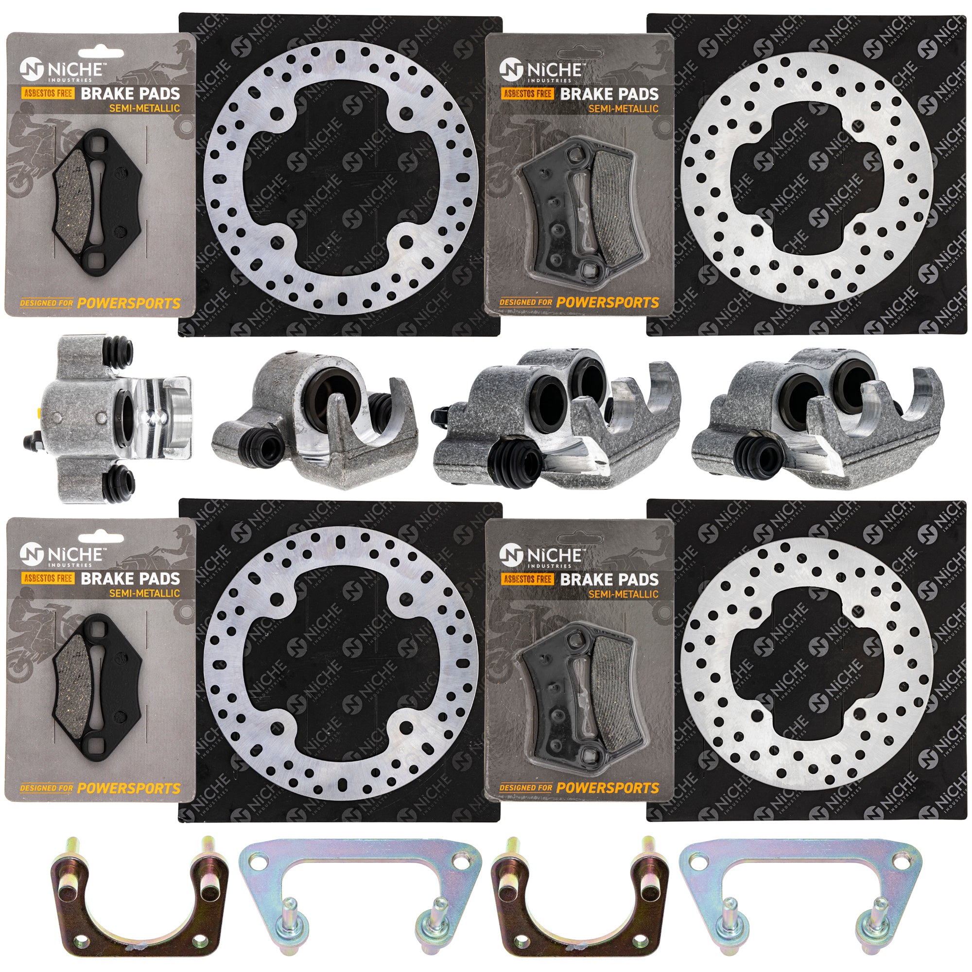 Brake Rebuild Calipers, Rotors, Pads (4) for zOTHER Polaris GEM RZR NICHE MK1008030