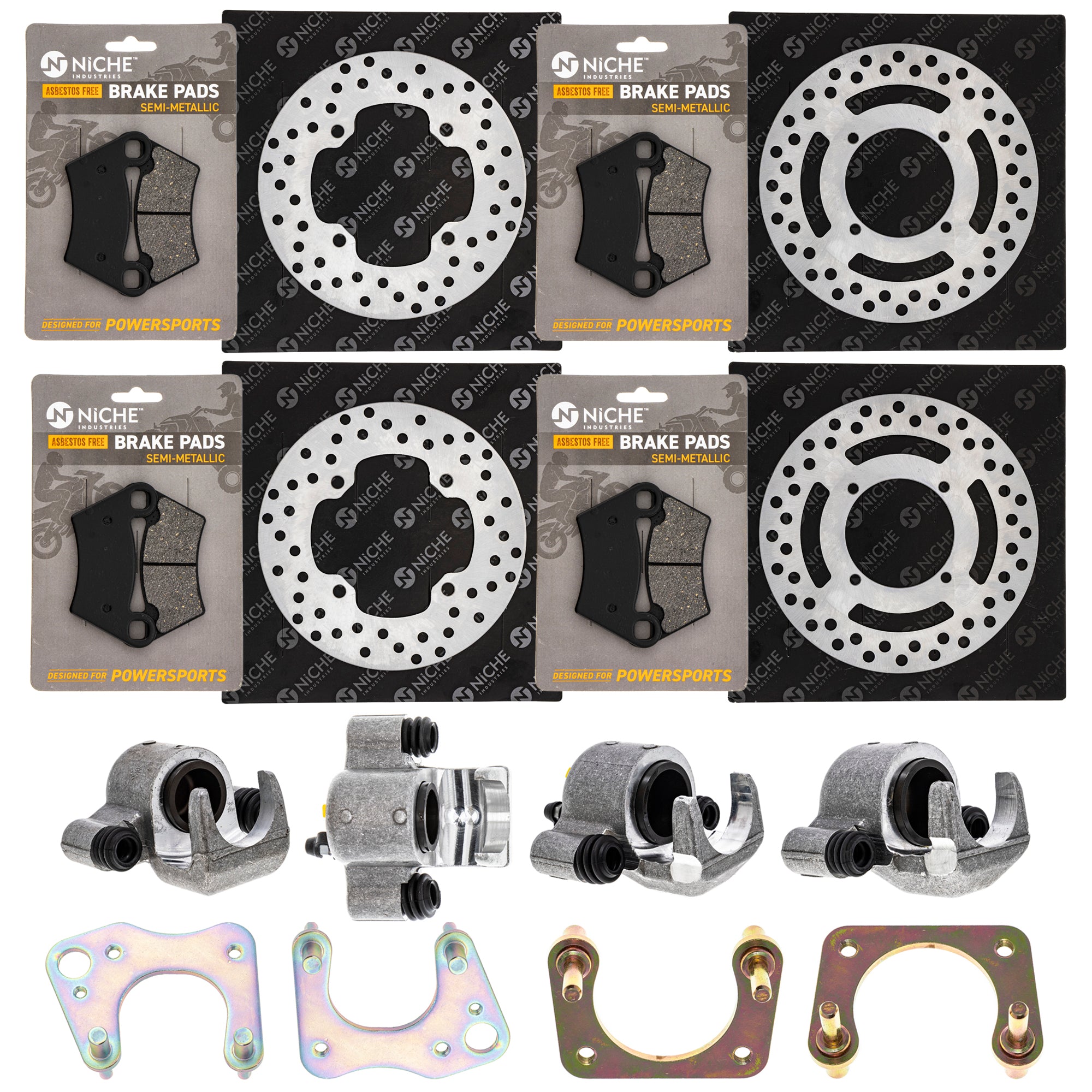 Brake Rebuild Calipers, Rotors, Pads (4) for zOTHER Polaris GEM Ranger NICHE MK1008031