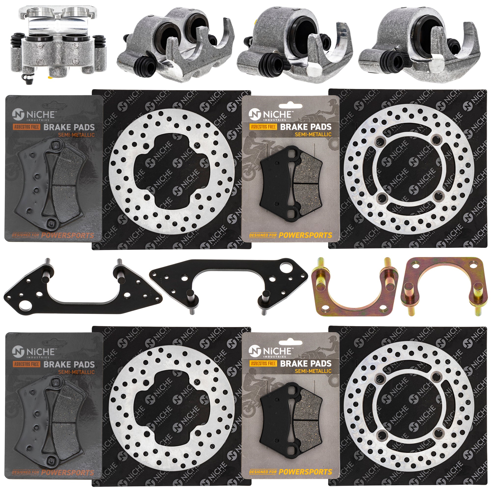 Brake Rebuild Calipers, Rotors, Pads (4) for zOTHER Polaris GEM Ranger NICHE MK1008033