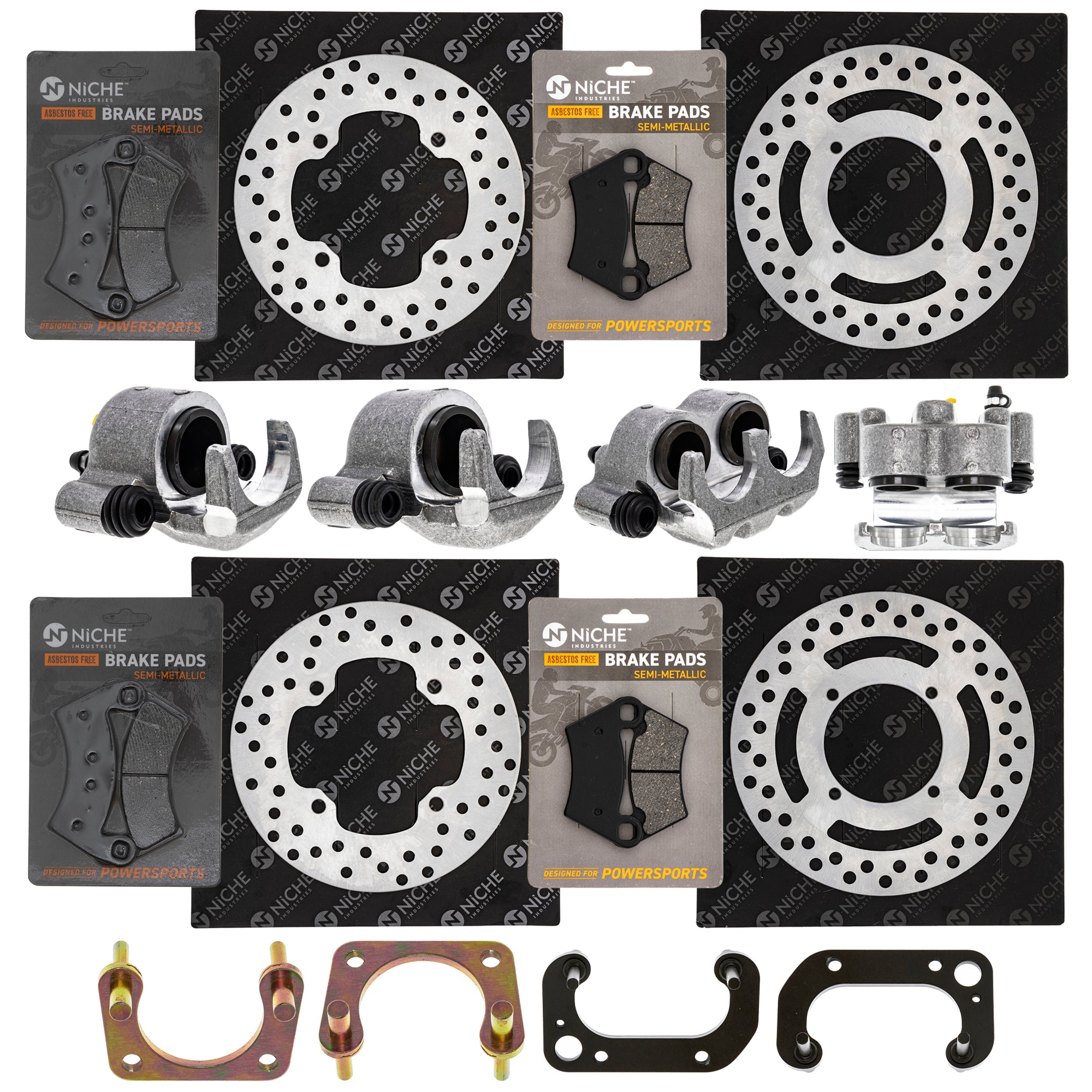 Brake Rebuild Calipers, Rotors, Pads (4) for zOTHER Polaris GEM Ranger NICHE MK1008039