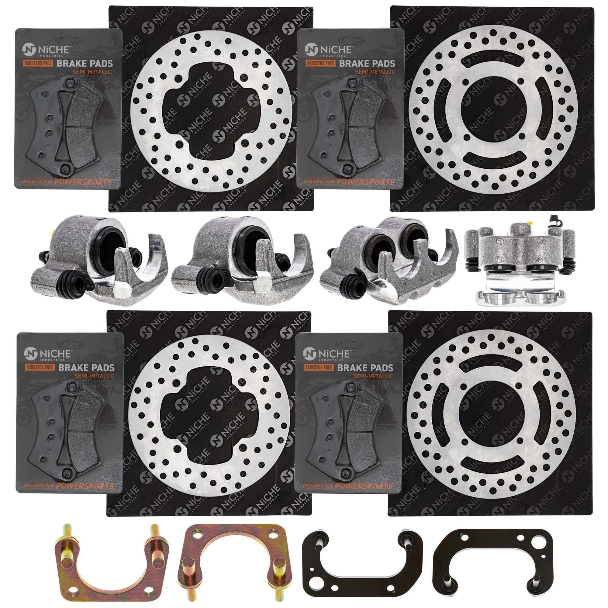 Brake Rebuild Calipers, Rotors, Pads (4) for zOTHER Polaris GEM Ranger NICHE MK1008040
