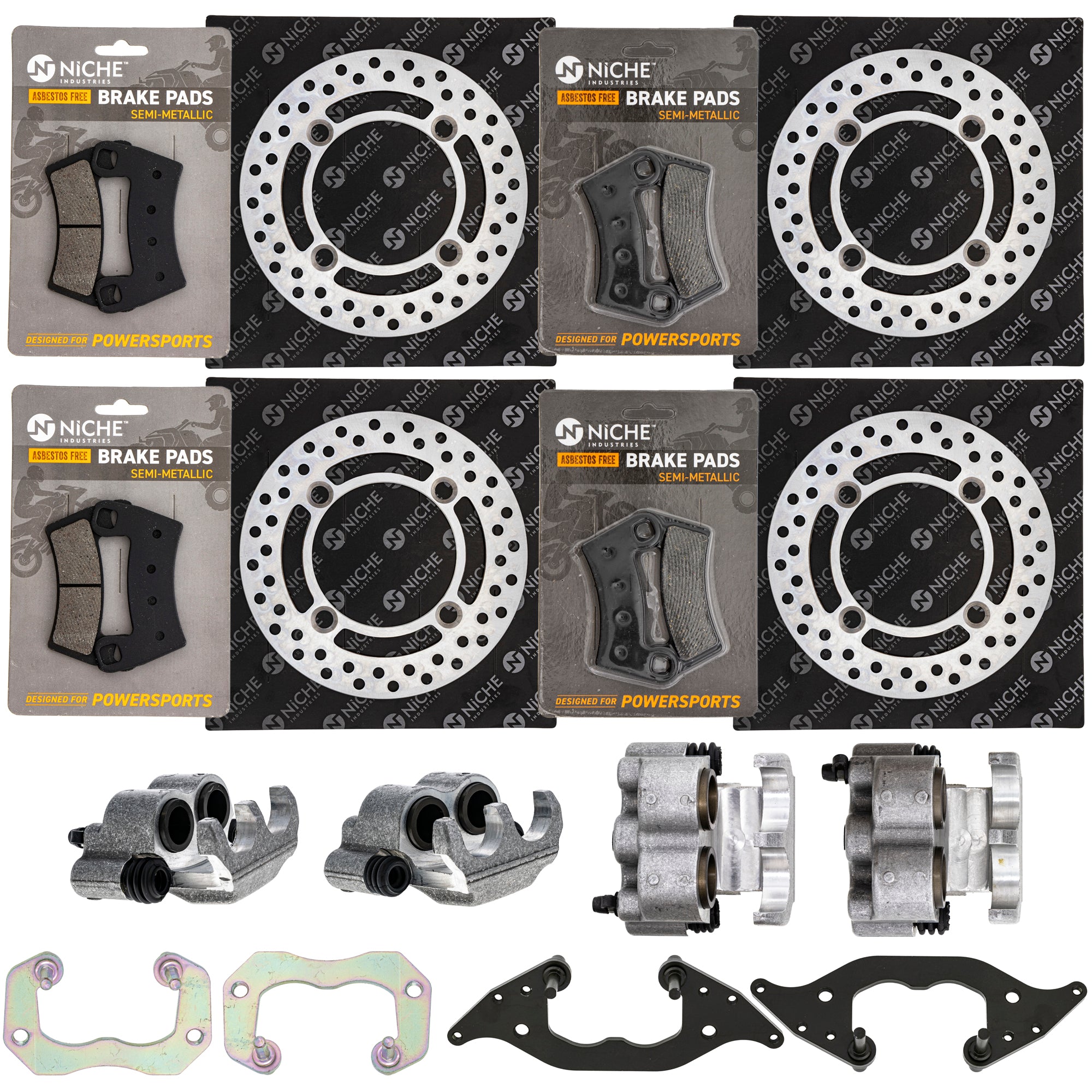Brake Rebuild Calipers, Rotors, Pads (4) for zOTHER Polaris GEM RZR NICHE MK1008041