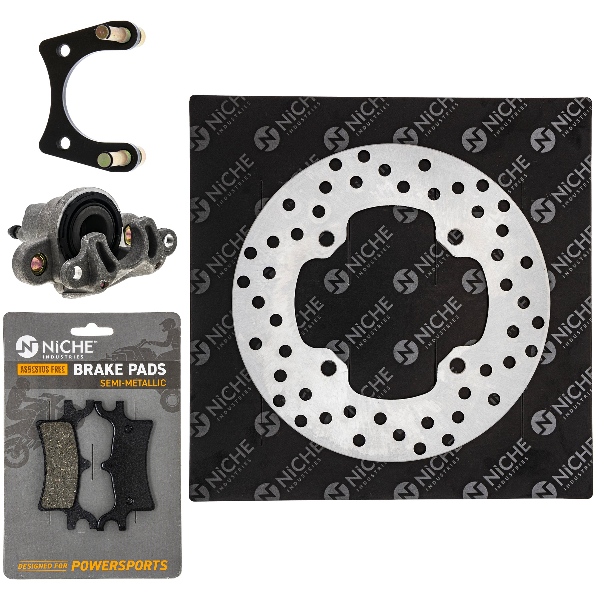 Single Caliper, Rotor, Pad Set for zOTHER Polaris GEM Sportsman NICHE MK1008049