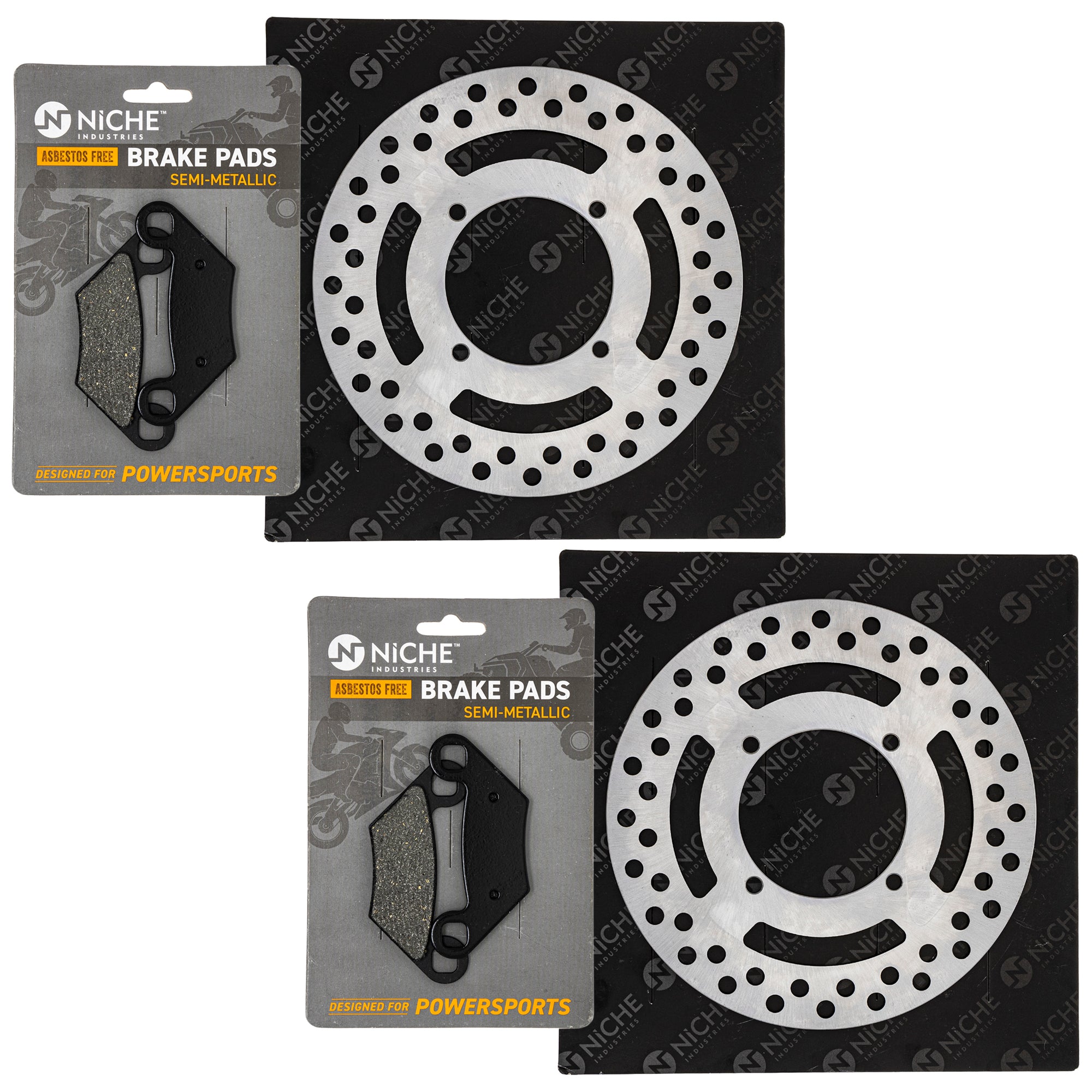 Rotor & Brake Pad Kit for Polaris GEM Sportsman Hawkeye NICHE MK1008053